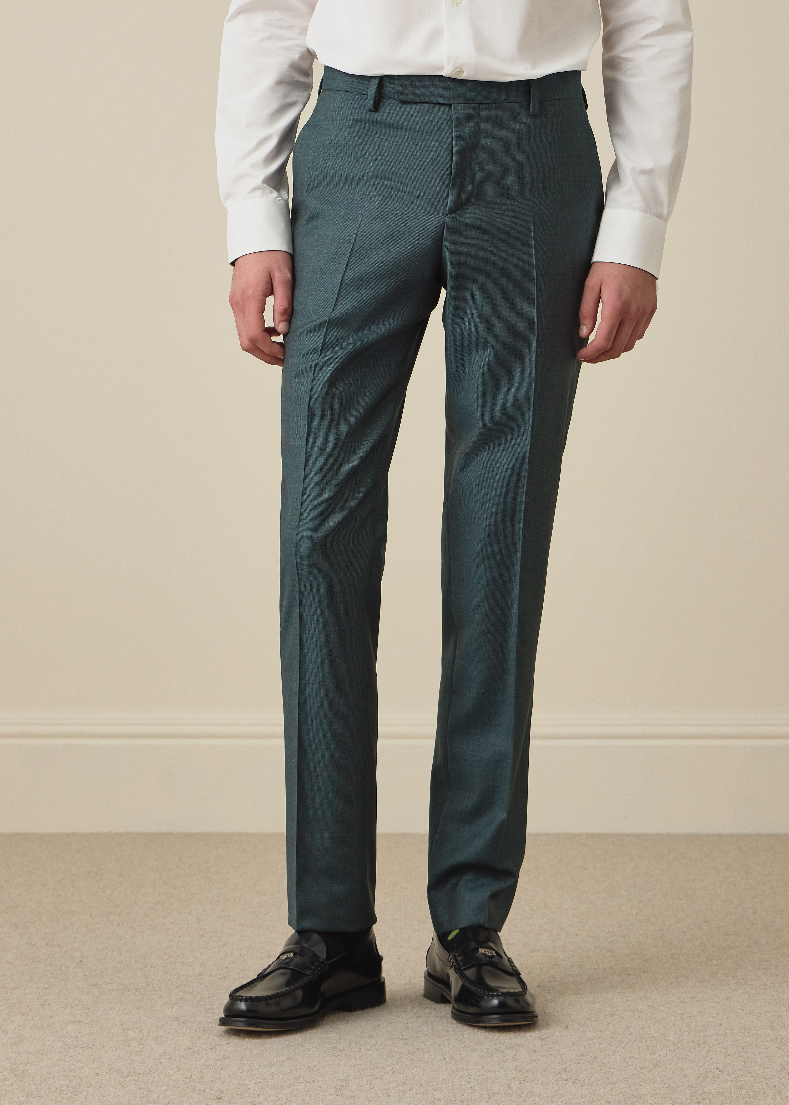 The Soho - Slate Green Sharkskin Wool Suit thumbnail 6