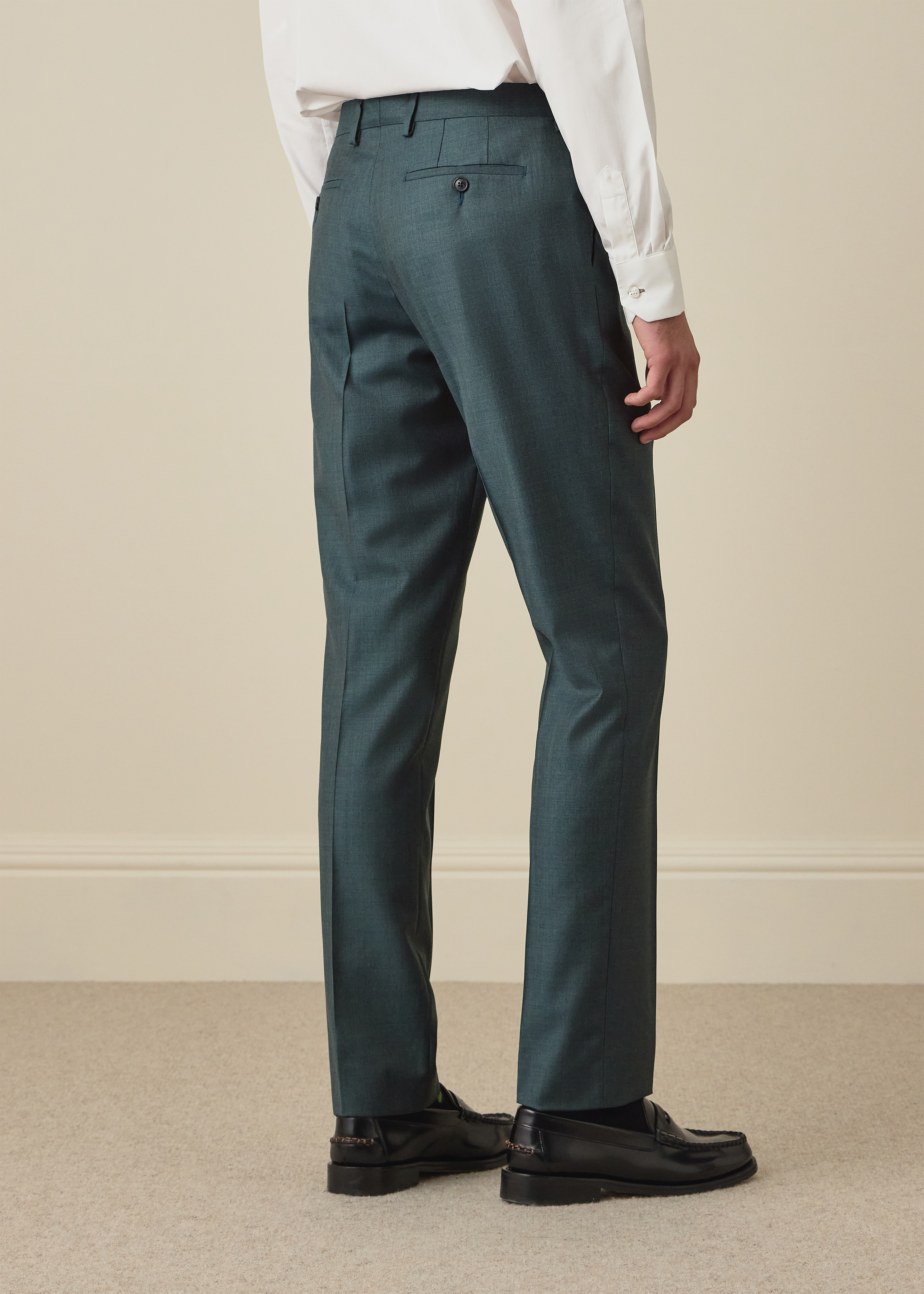 The Soho - Slate Green Sharkskin Wool Suit thumbnail 7