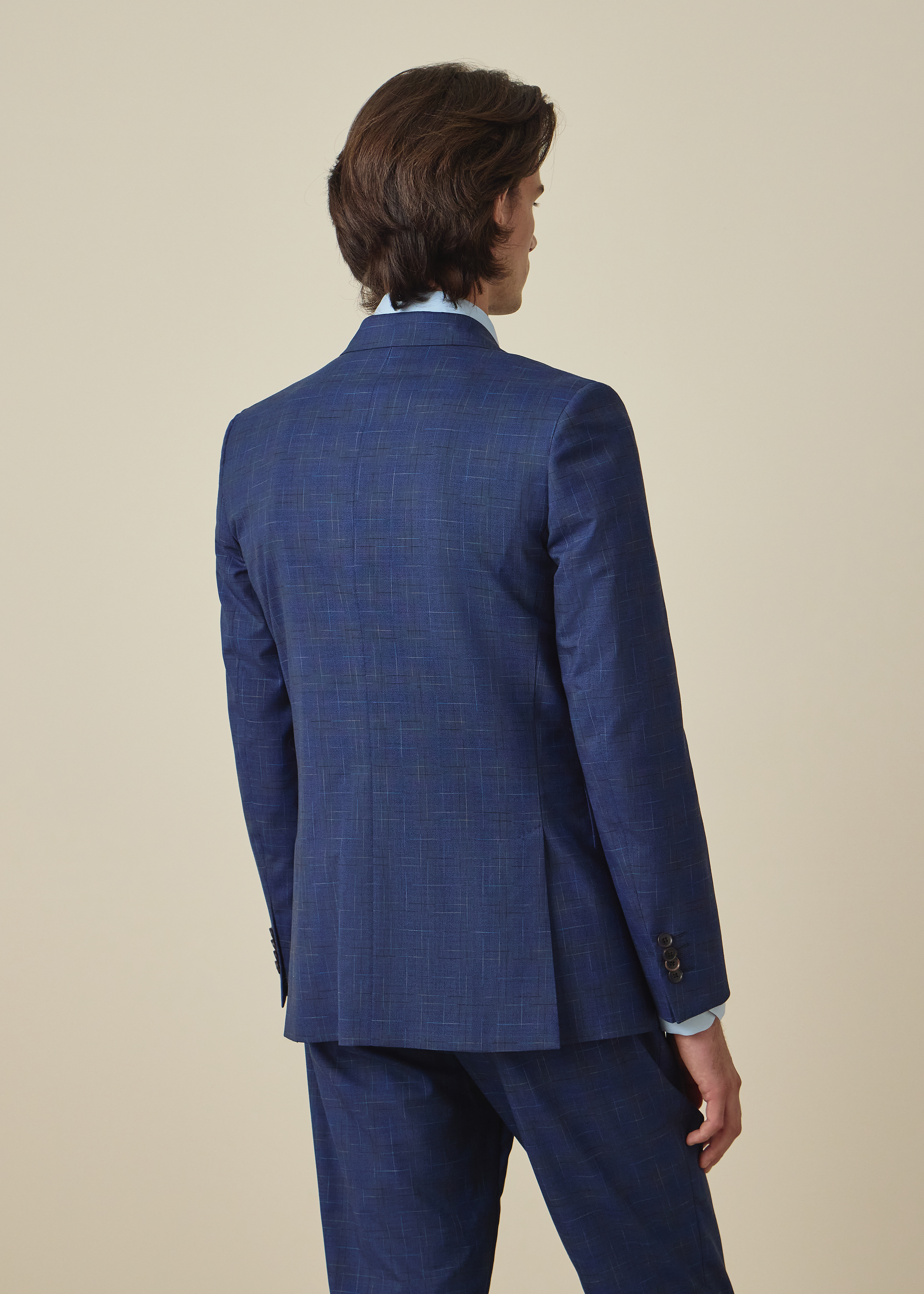 The Brierley - Navy Space-Dye Check Wool Suit thumbnail 5