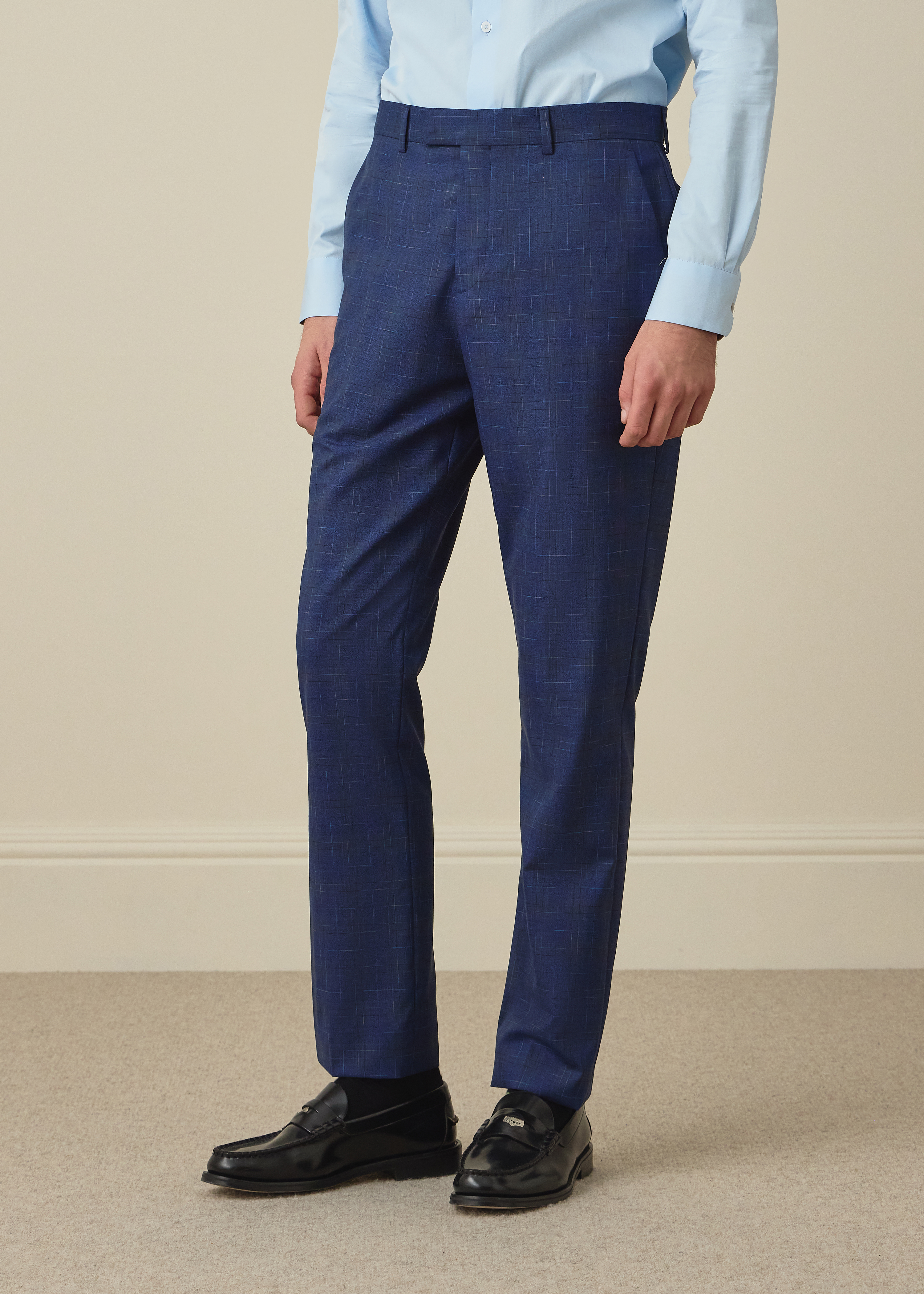 The Brierley - Navy Space-Dye Check Wool Suit thumbnail 6