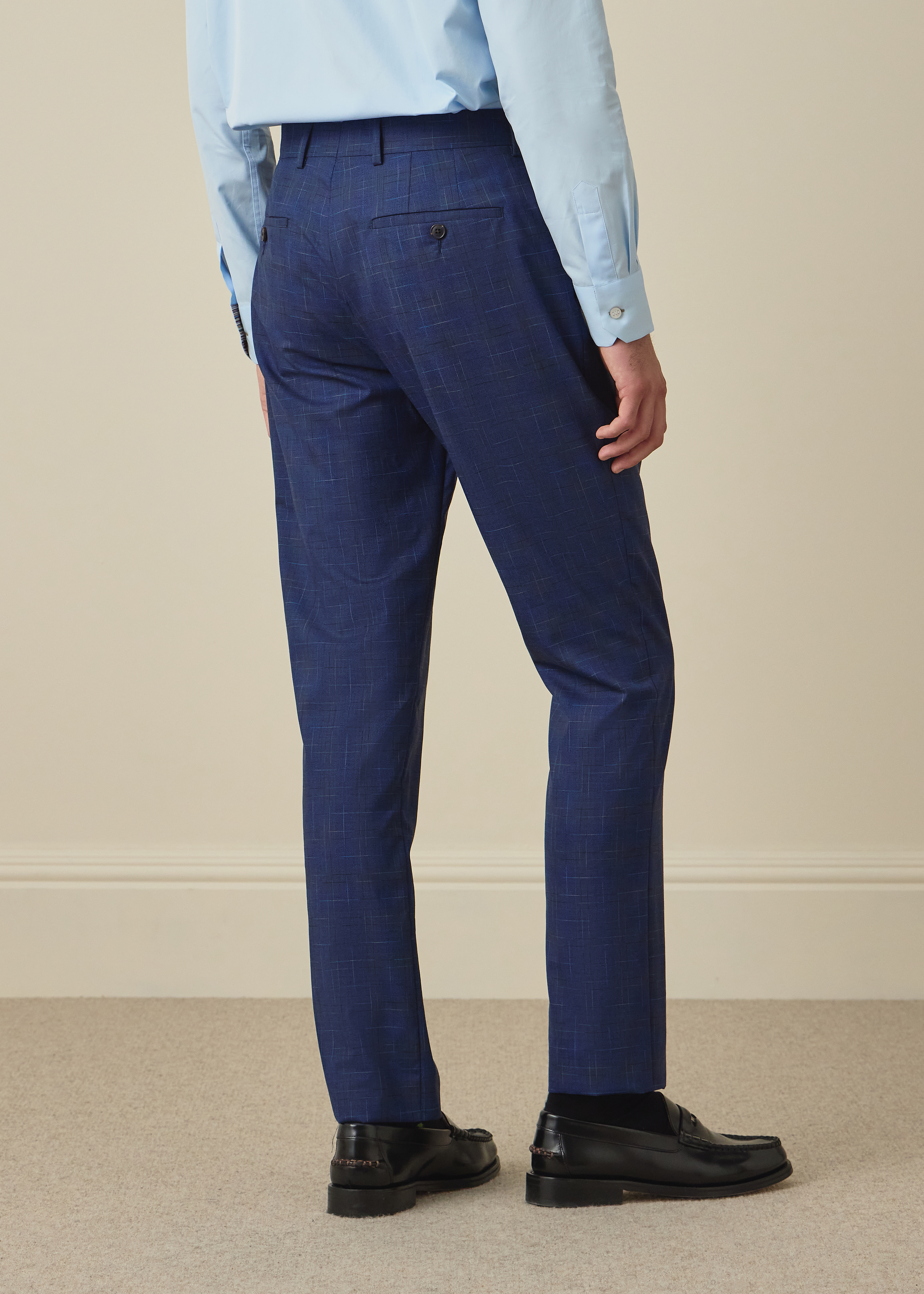 The Brierley - Navy Space-Dye Check Wool Suit thumbnail 7