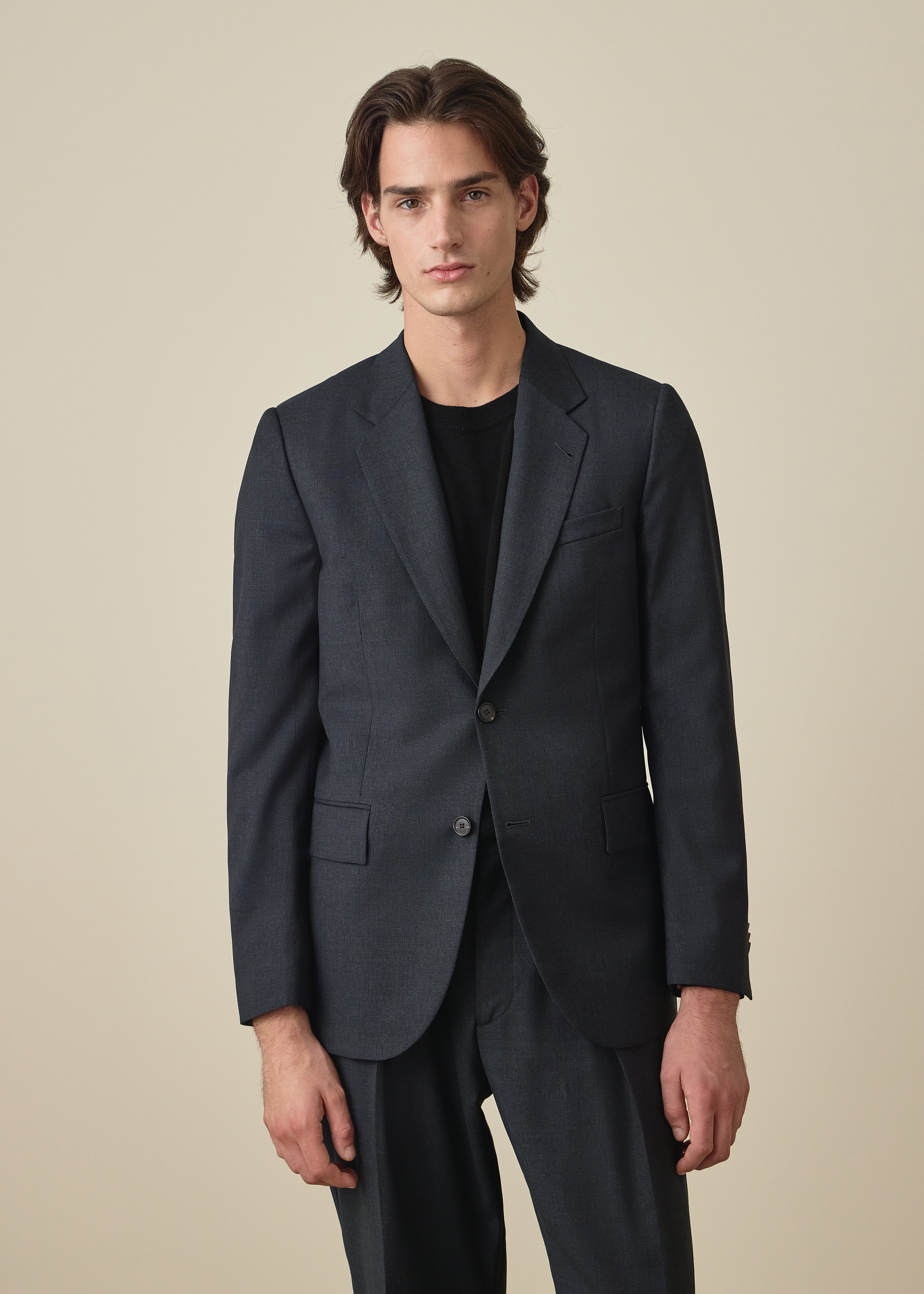 The Westbourne - Dark Grey Shadow Check Wool Blazer thumbnail 2