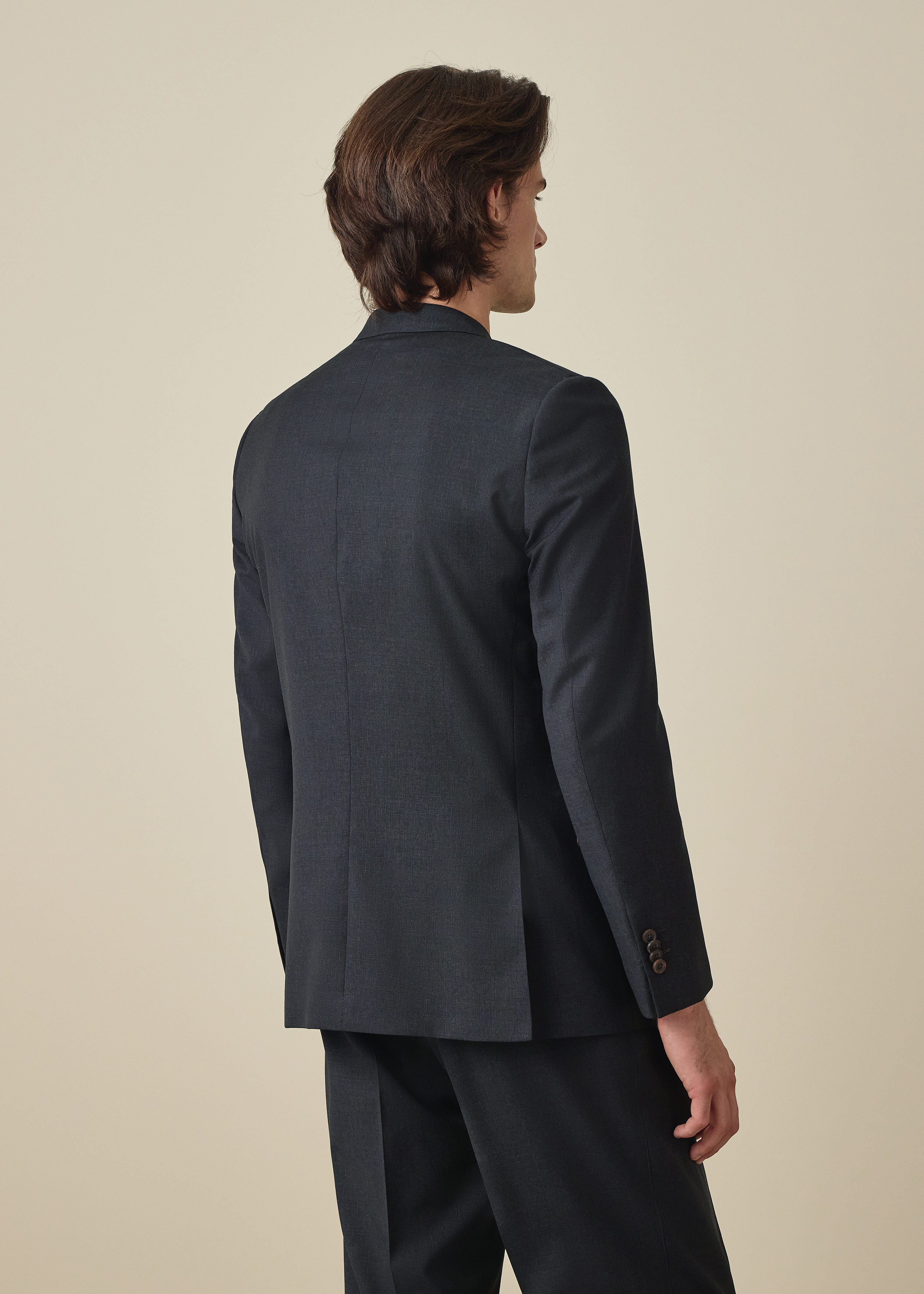 The Westbourne - Dark Grey Shadow Check Wool Blazer thumbnail 4