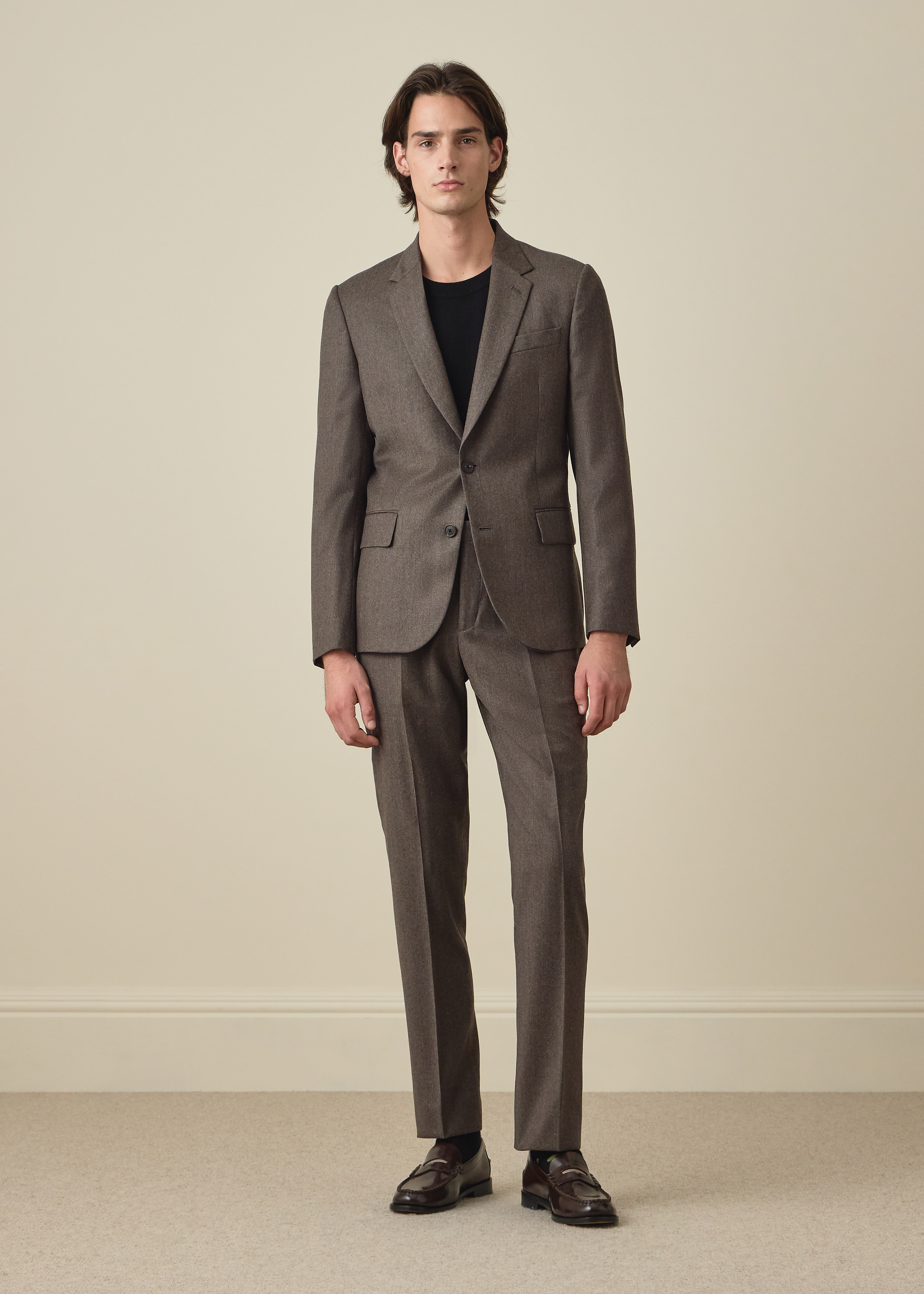 The Soho - Light Brown Wool-Cashmere Flannel Two-Piece Suit thumbnail 2