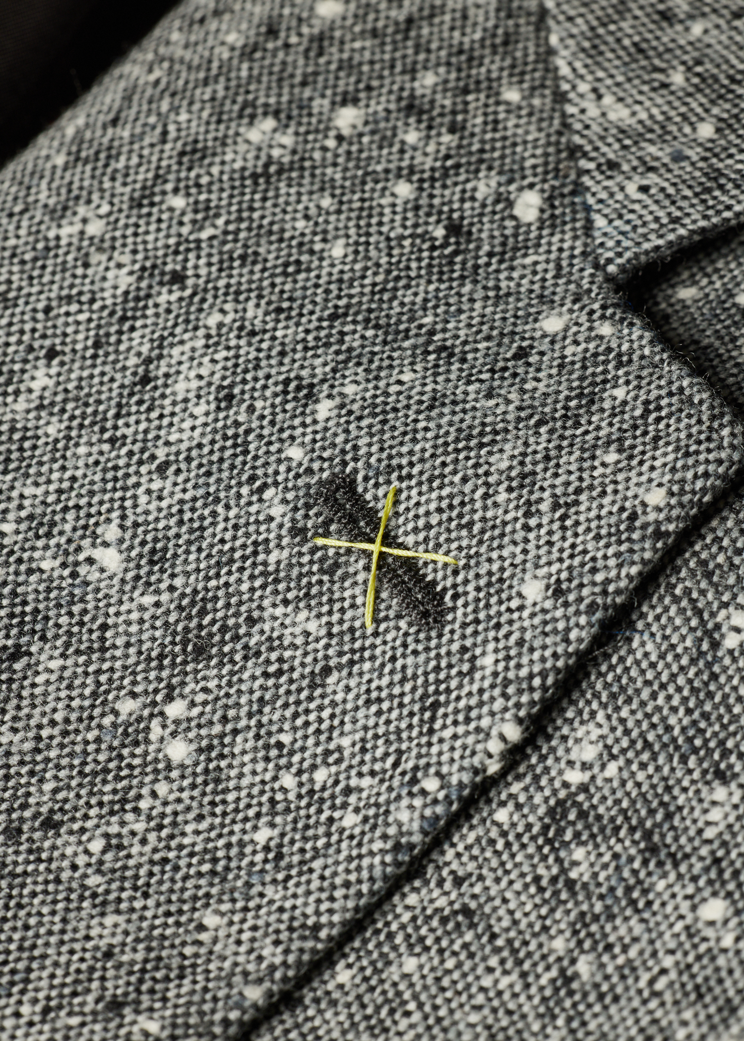 Light Grey Donegal Wool Double-Breasted Blazer thumbnail 3