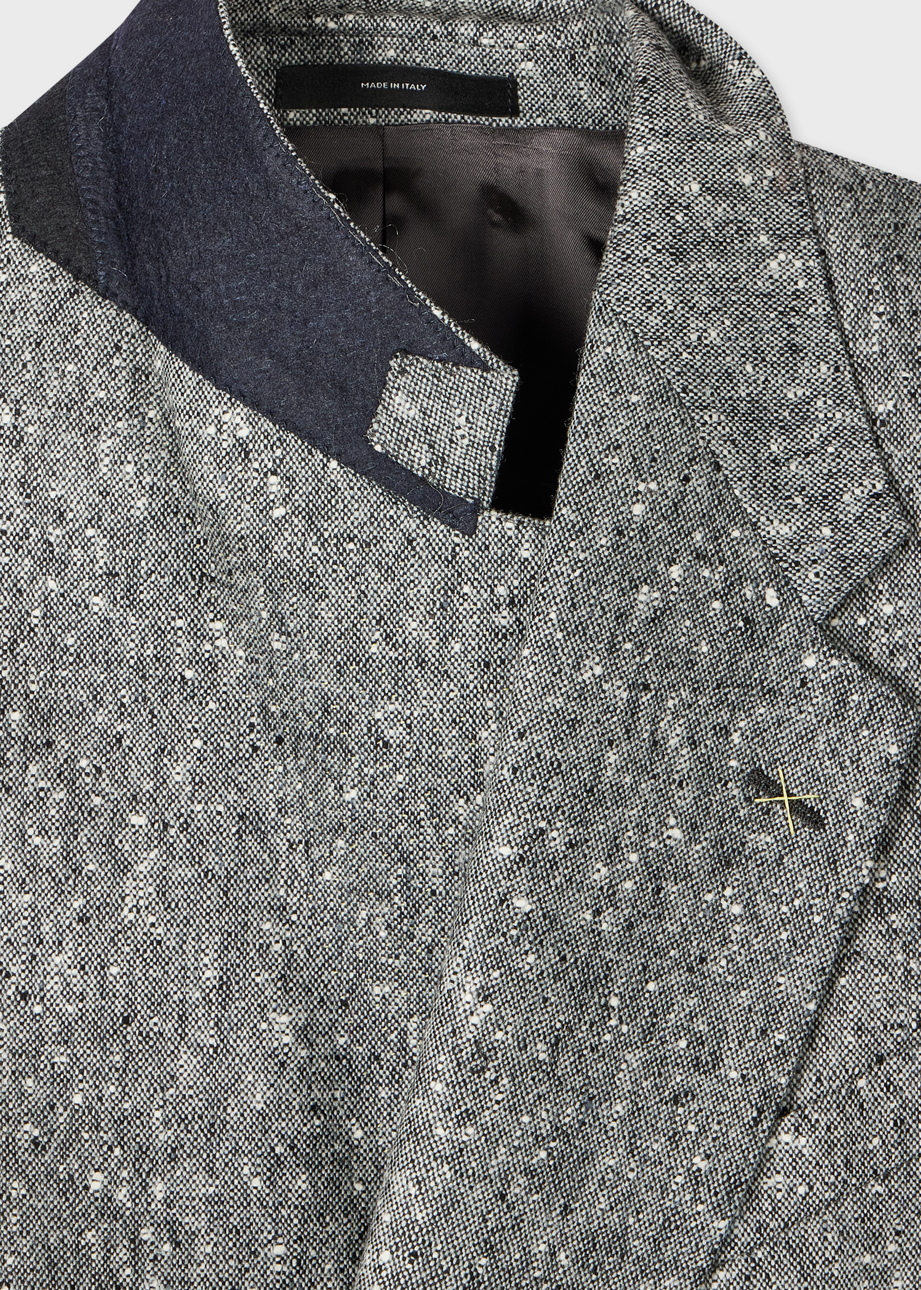 Light Grey Donegal Wool Double-Breasted Blazer thumbnail 7