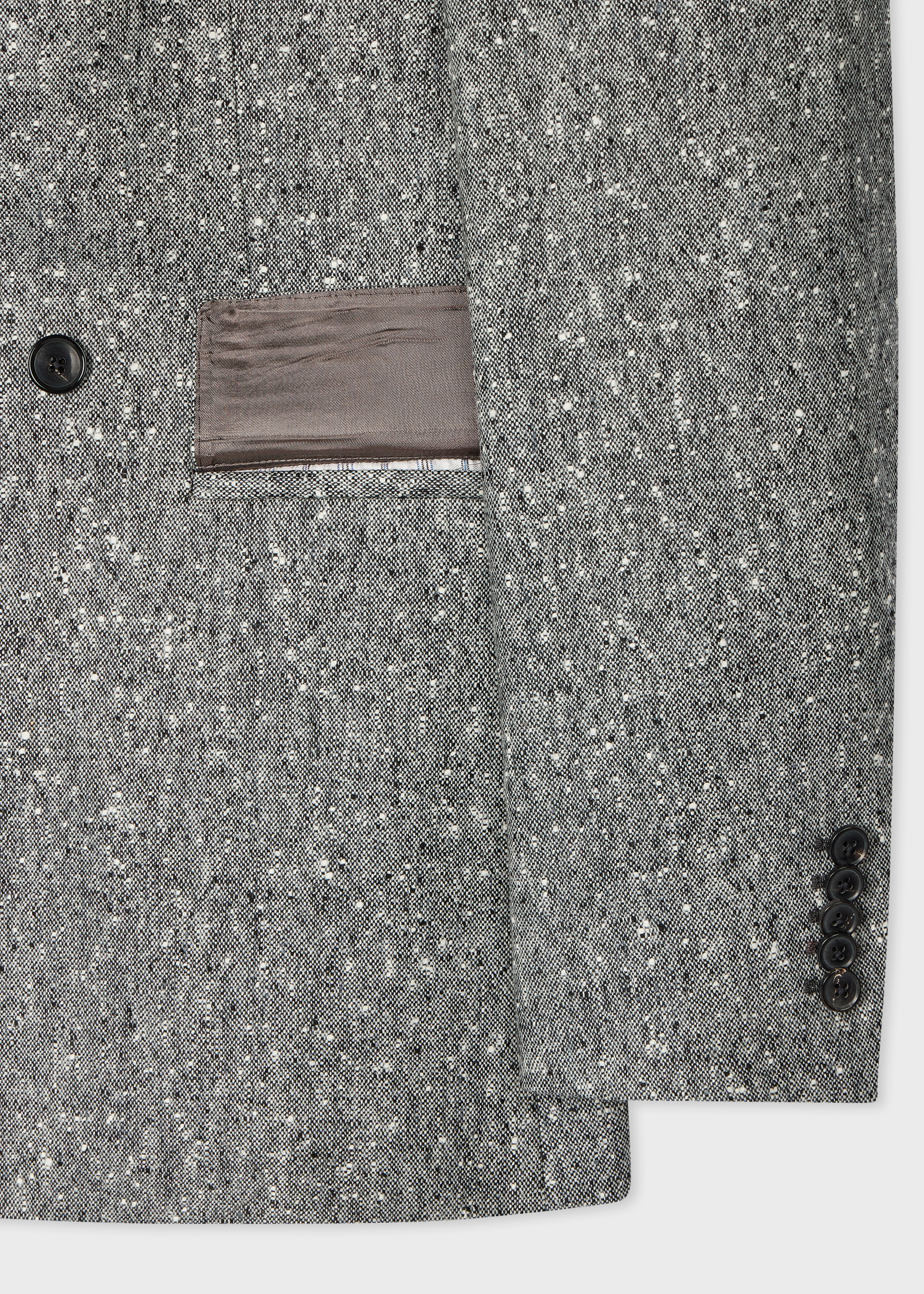 Light Grey Donegal Wool Double-Breasted Blazer thumbnail 8
