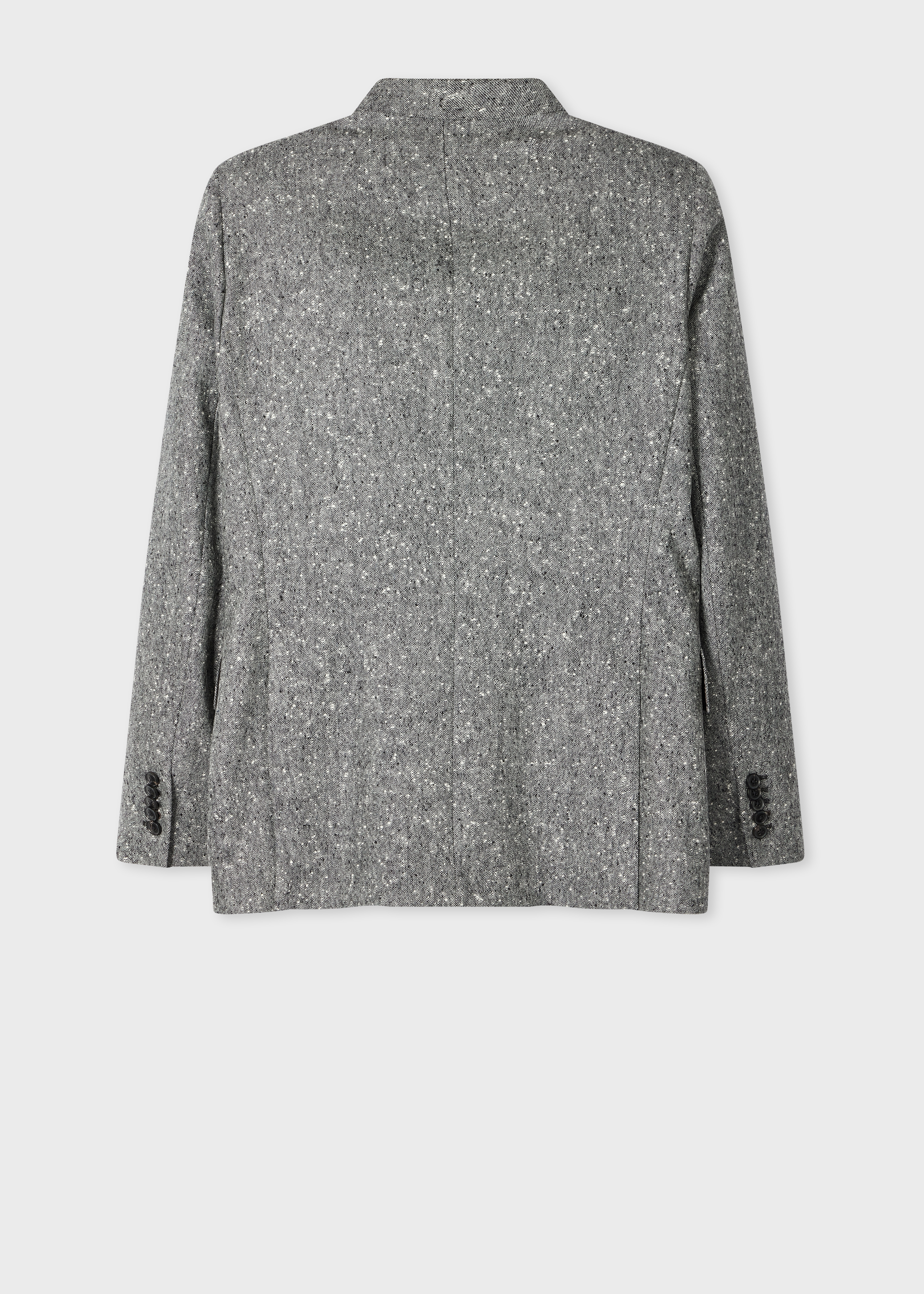 Light Grey Donegal Wool Double-Breasted Blazer thumbnail 9