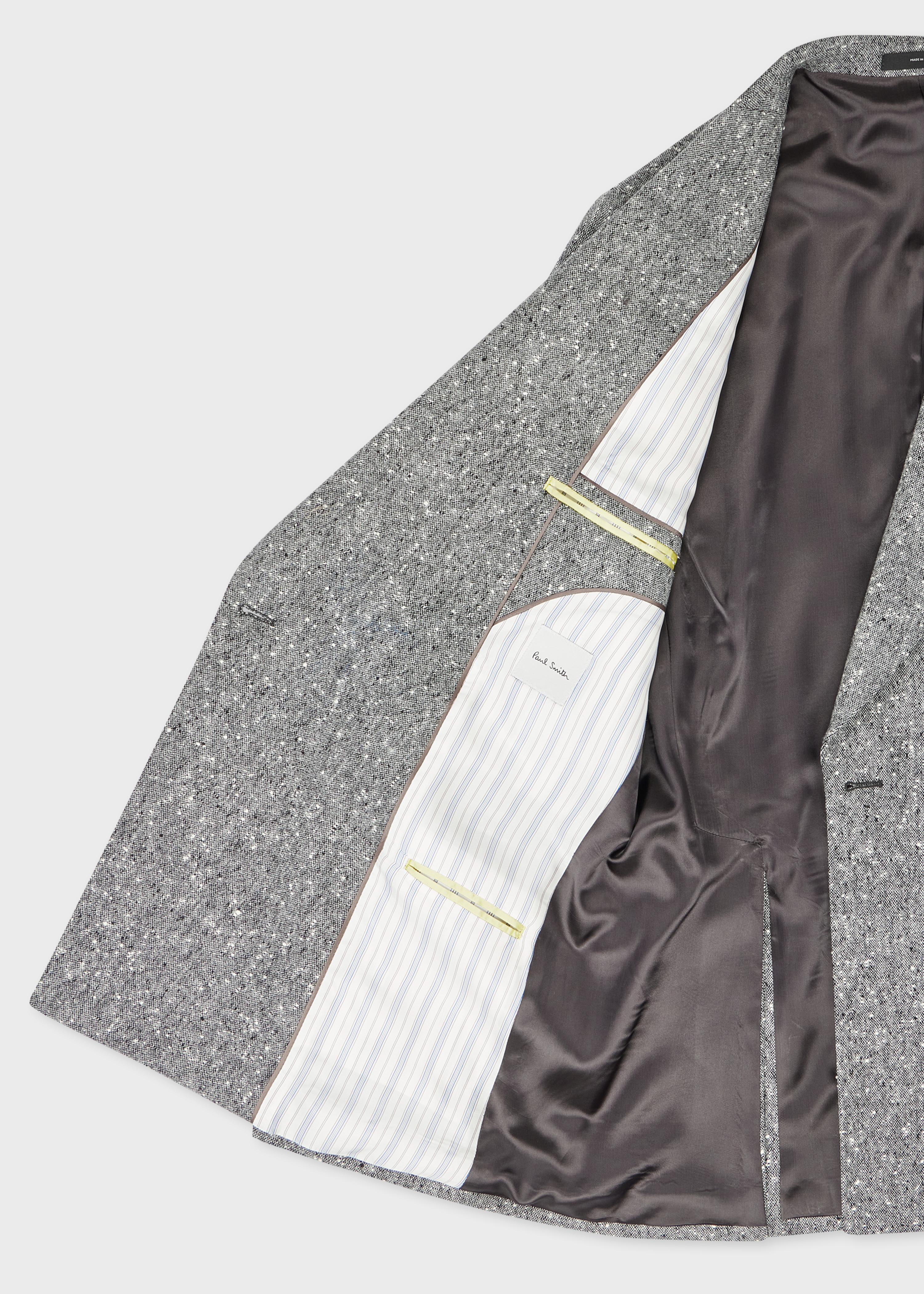 Light Grey Donegal Wool Double-Breasted Blazer thumbnail 5