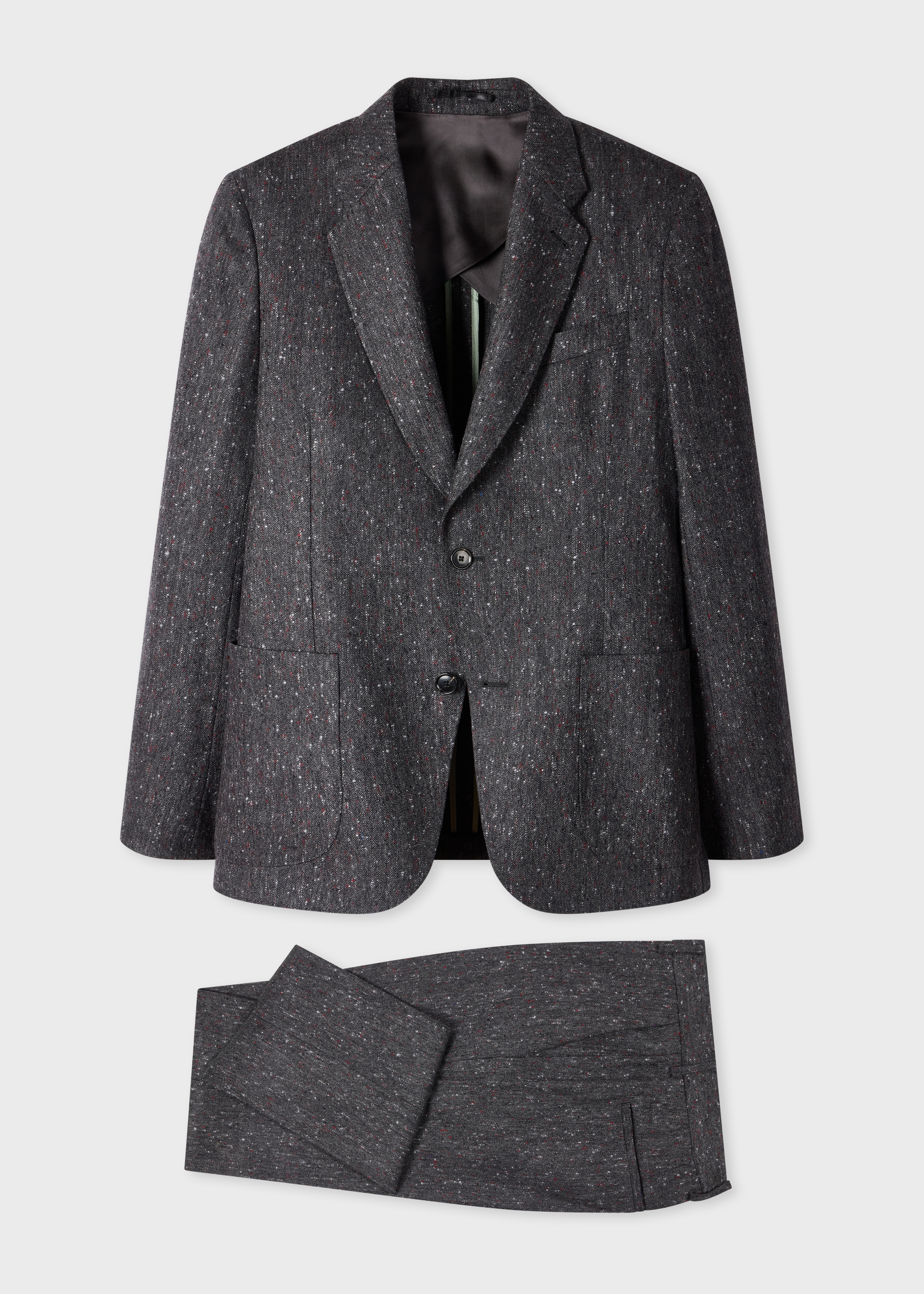 Dark Grey Donegal Wool Two-Piece Suit primary image