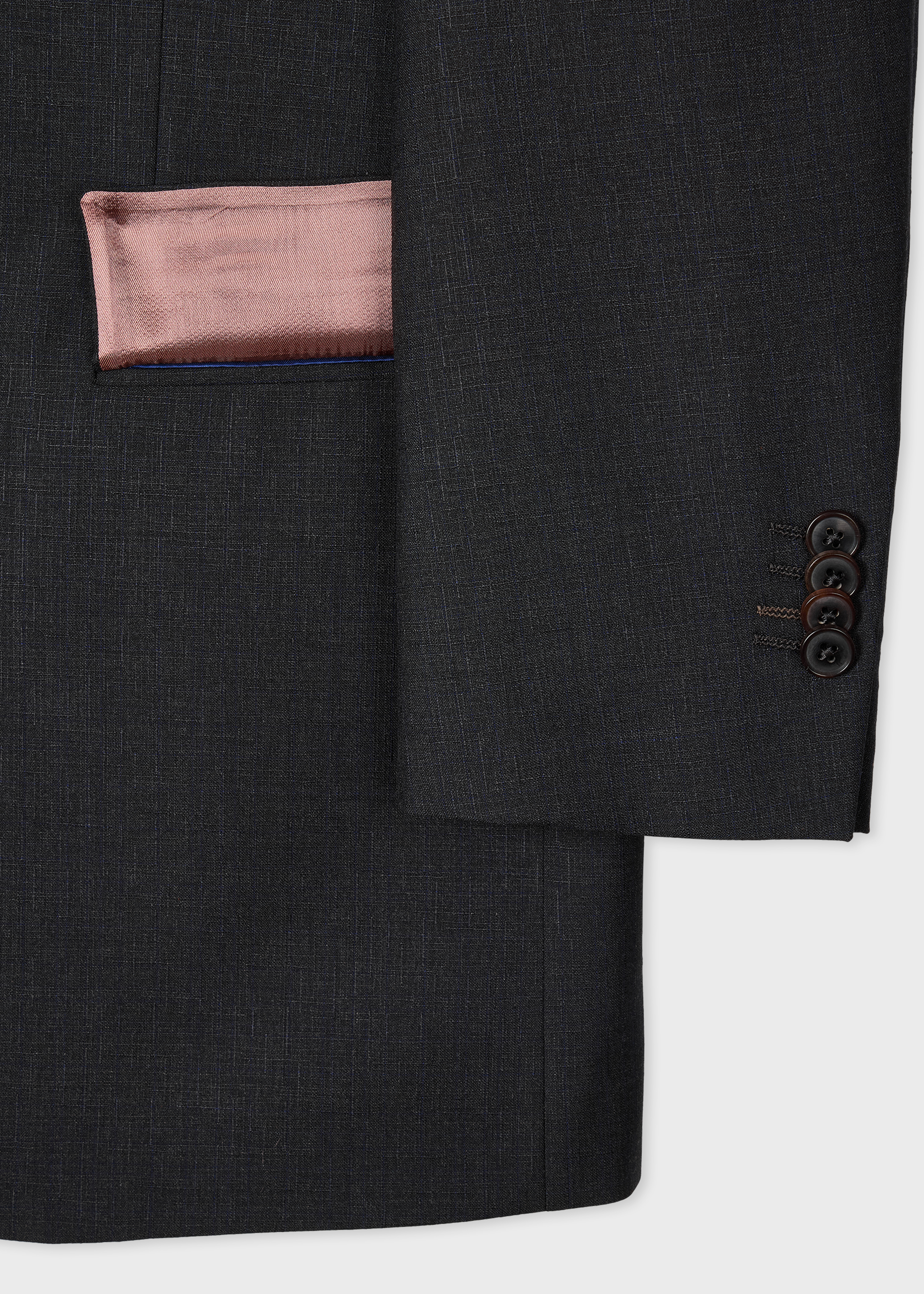 The Westbourne - Dark Grey Shadow Check Wool Blazer thumbnail 6