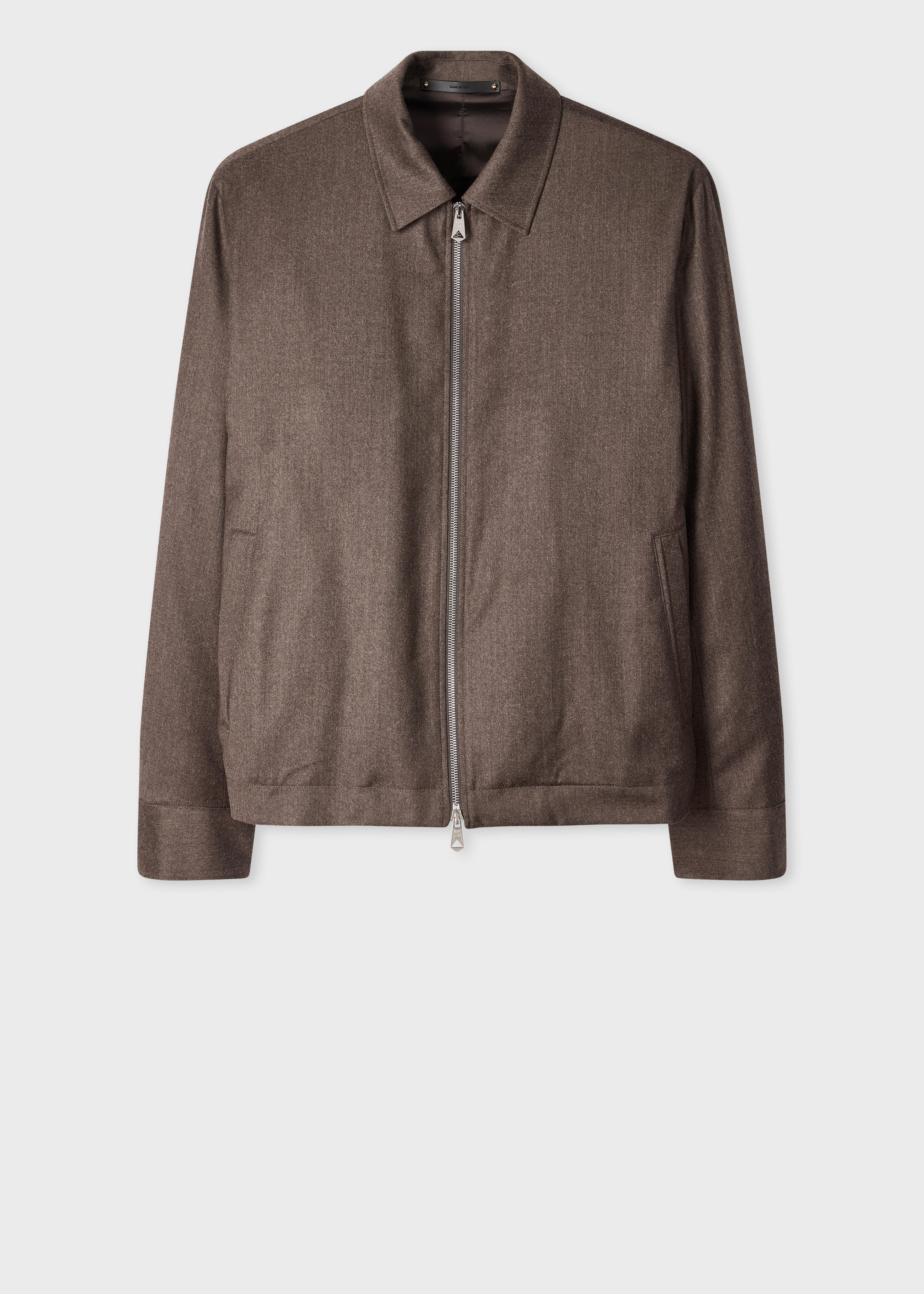 Light Brown Wool-Cashmere Flannel Jacket primary image