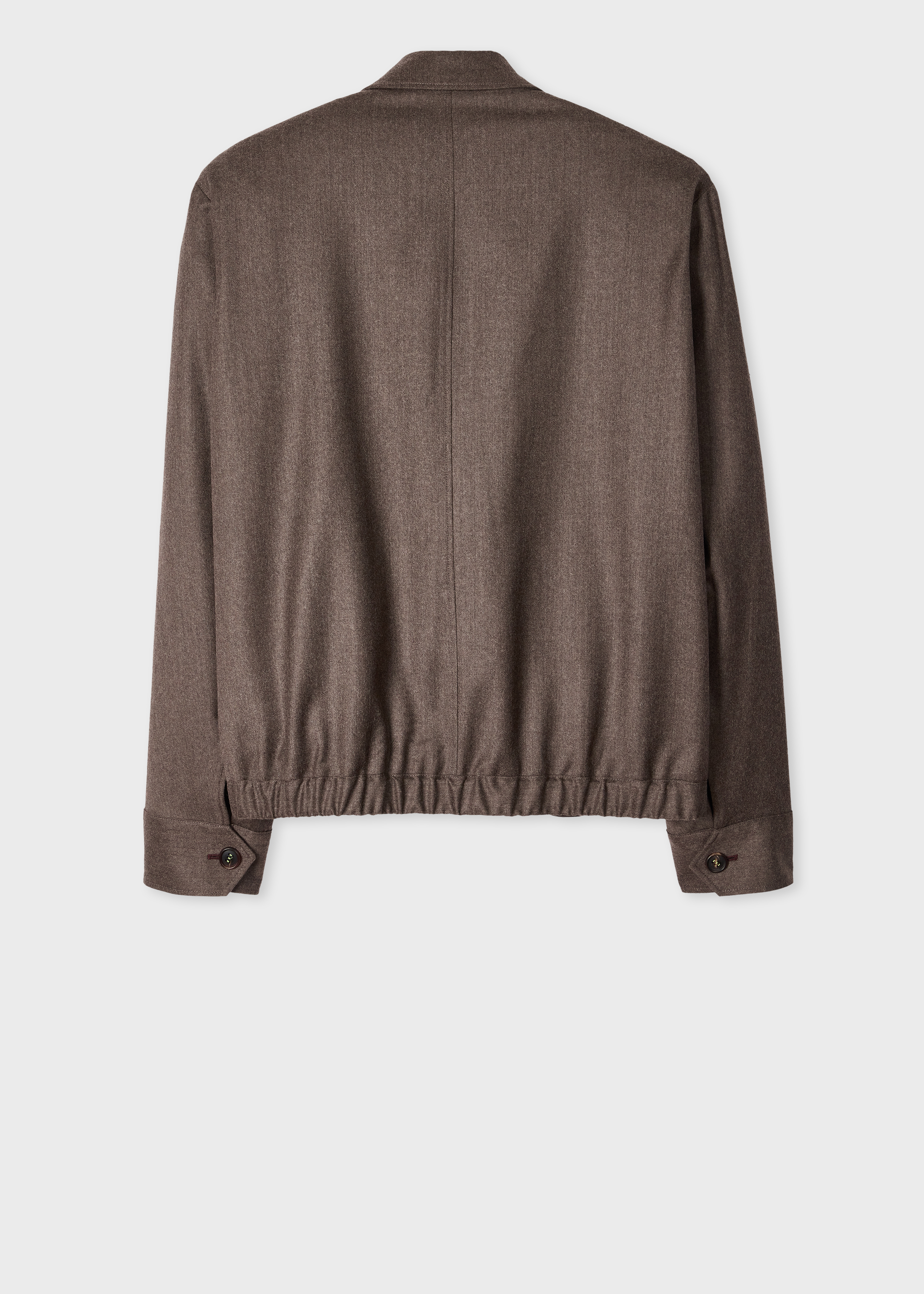 Light Brown Wool-Cashmere Flannel Jacket thumbnail 3