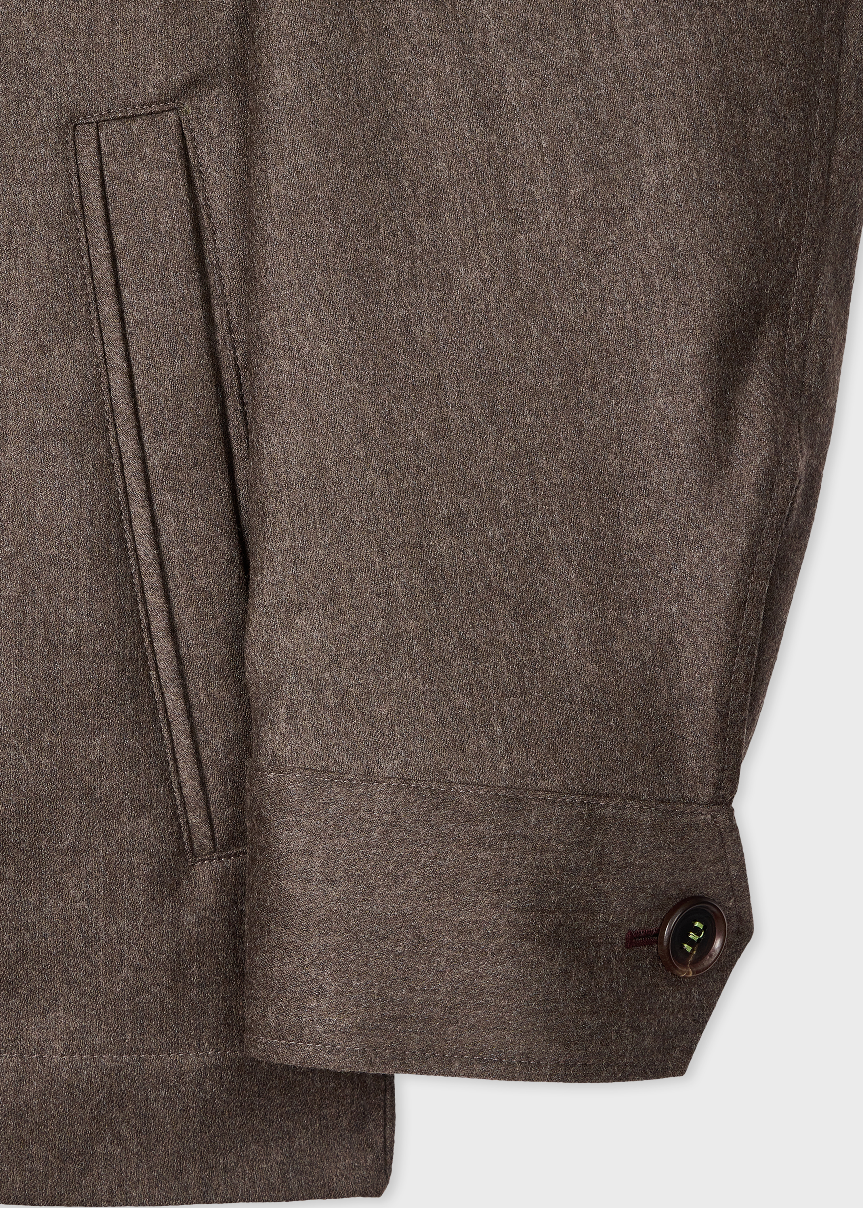 Light Brown Wool-Cashmere Flannel Jacket thumbnail 9