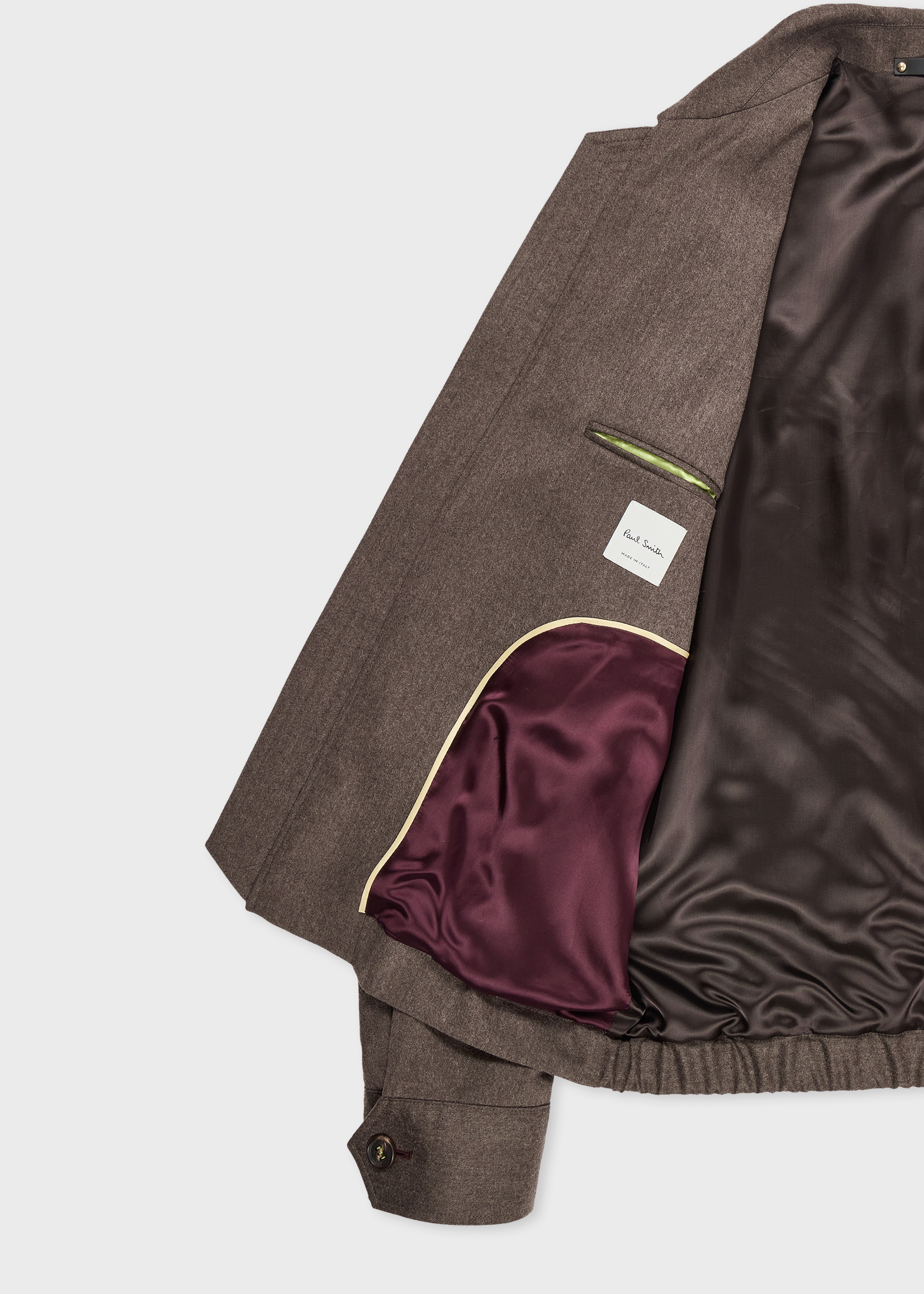 Light Brown Wool-Cashmere Flannel Jacket thumbnail 2
