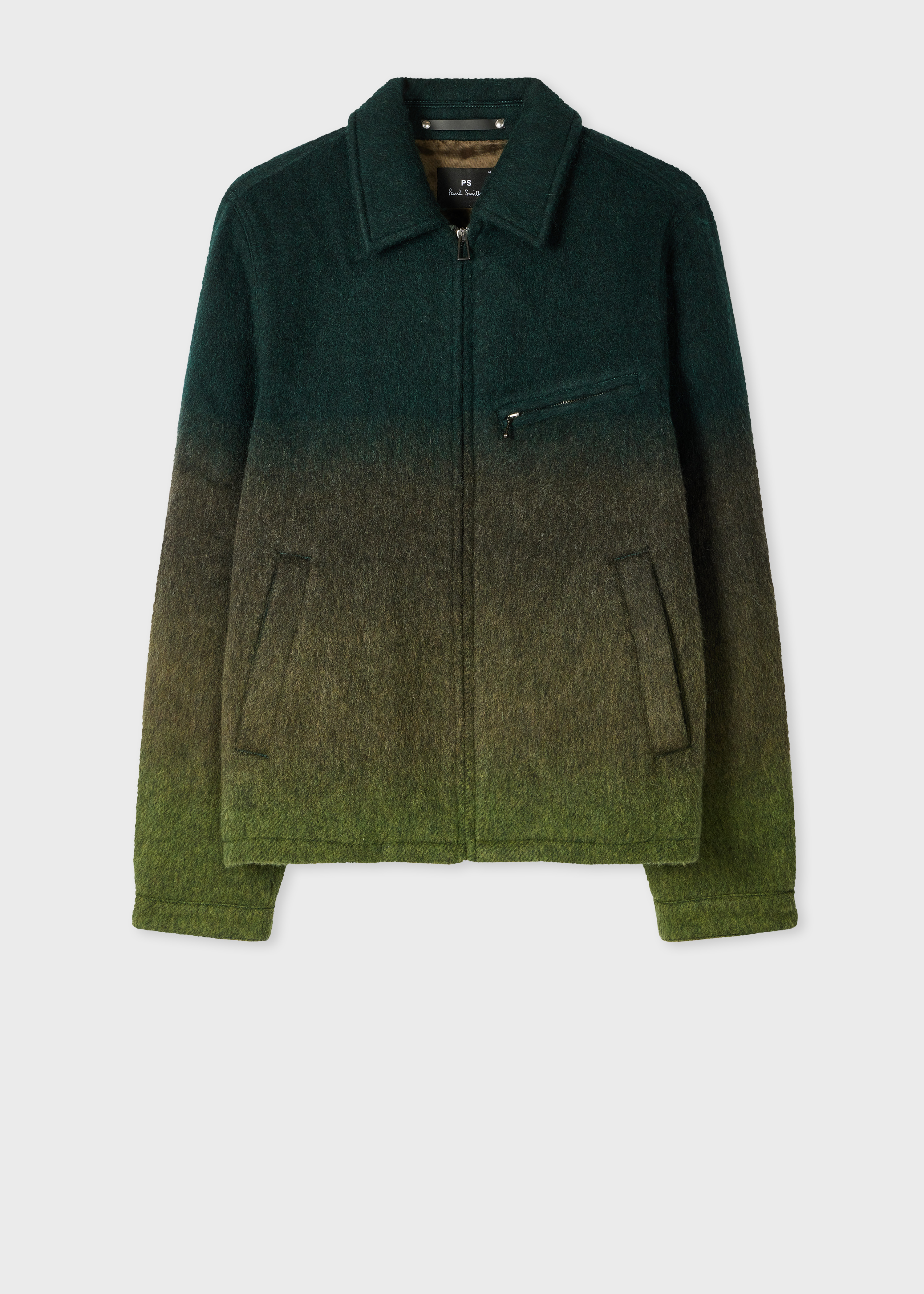 Green Ombre Wool-Blend Jacket primary image
