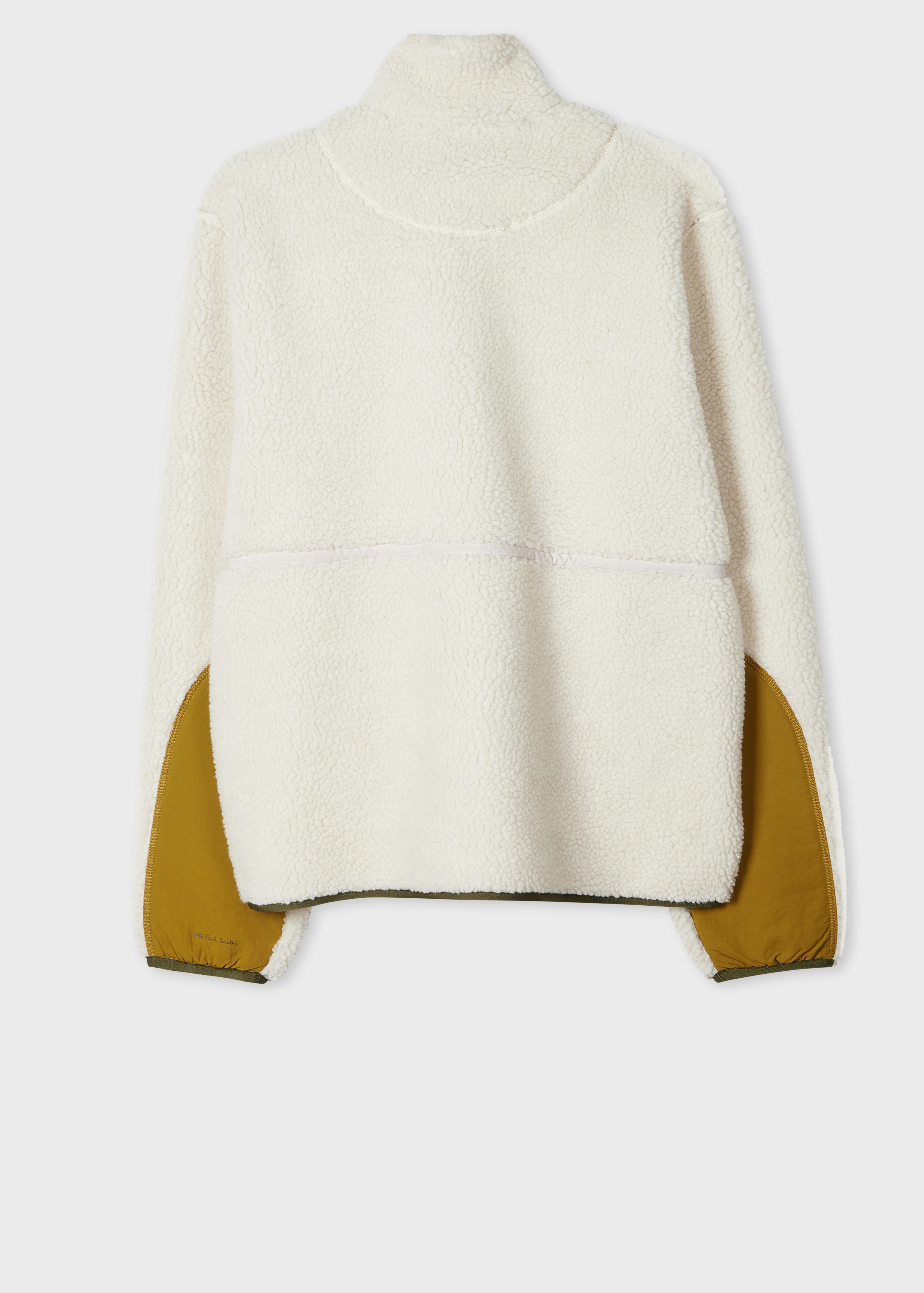 Ecru Zip Sherpa Fleece Jacket thumbnail 3