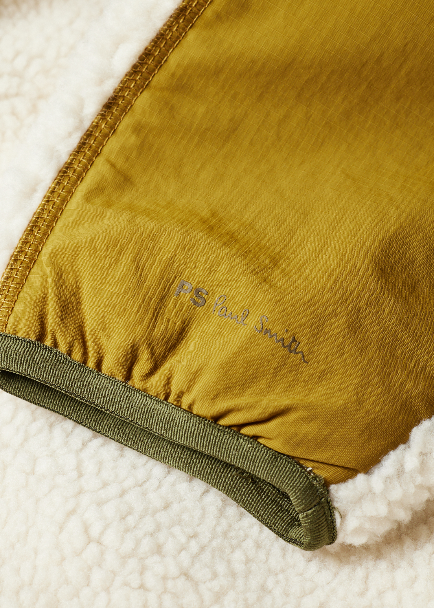 Ecru Zip Sherpa Fleece Jacket thumbnail 6