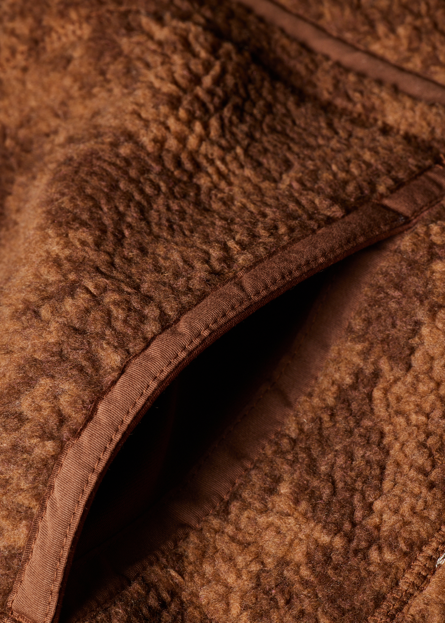 Rust Brown Floral Fleece Jacket thumbnail 9