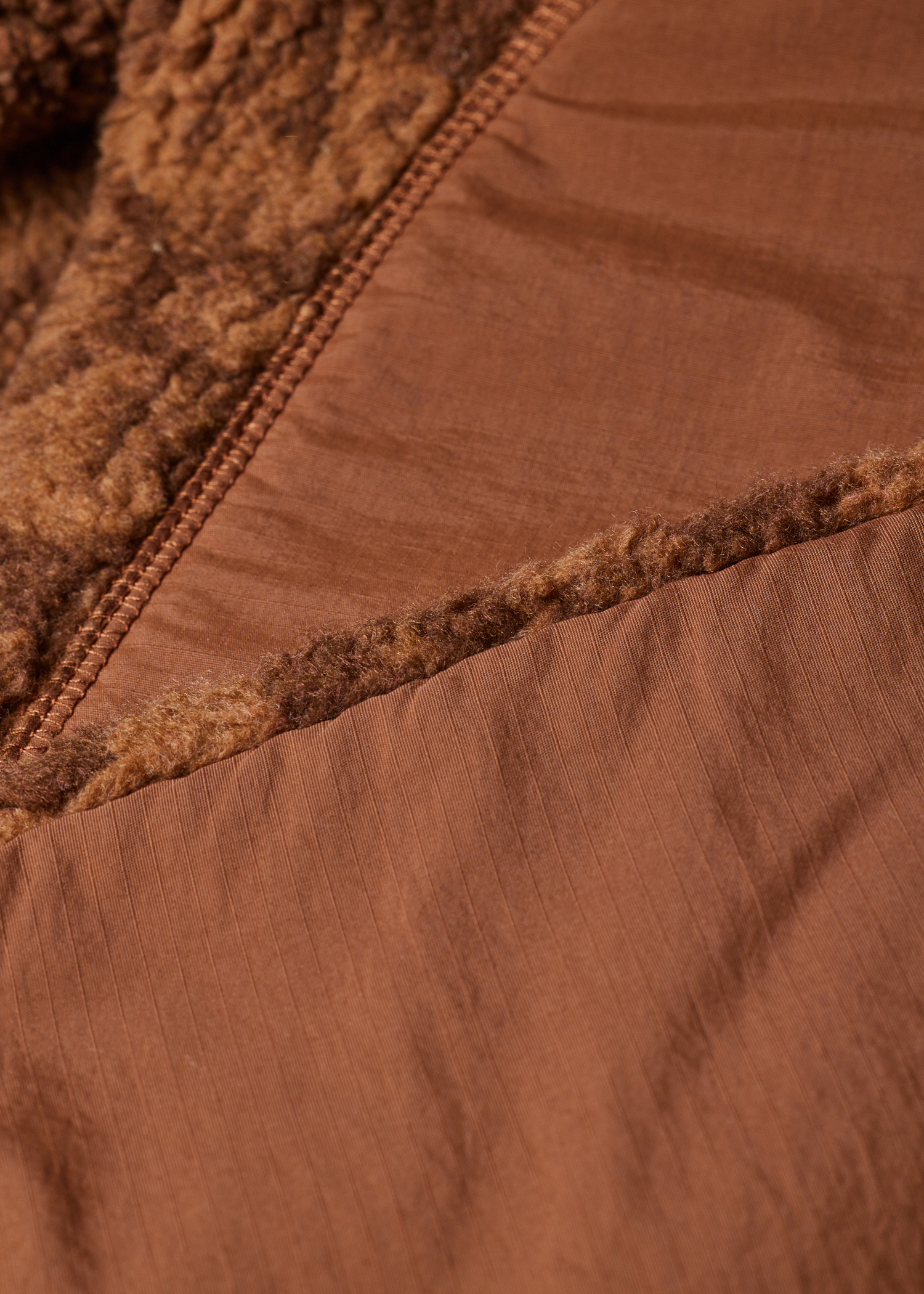 Rust Brown Floral Fleece Jacket thumbnail 8