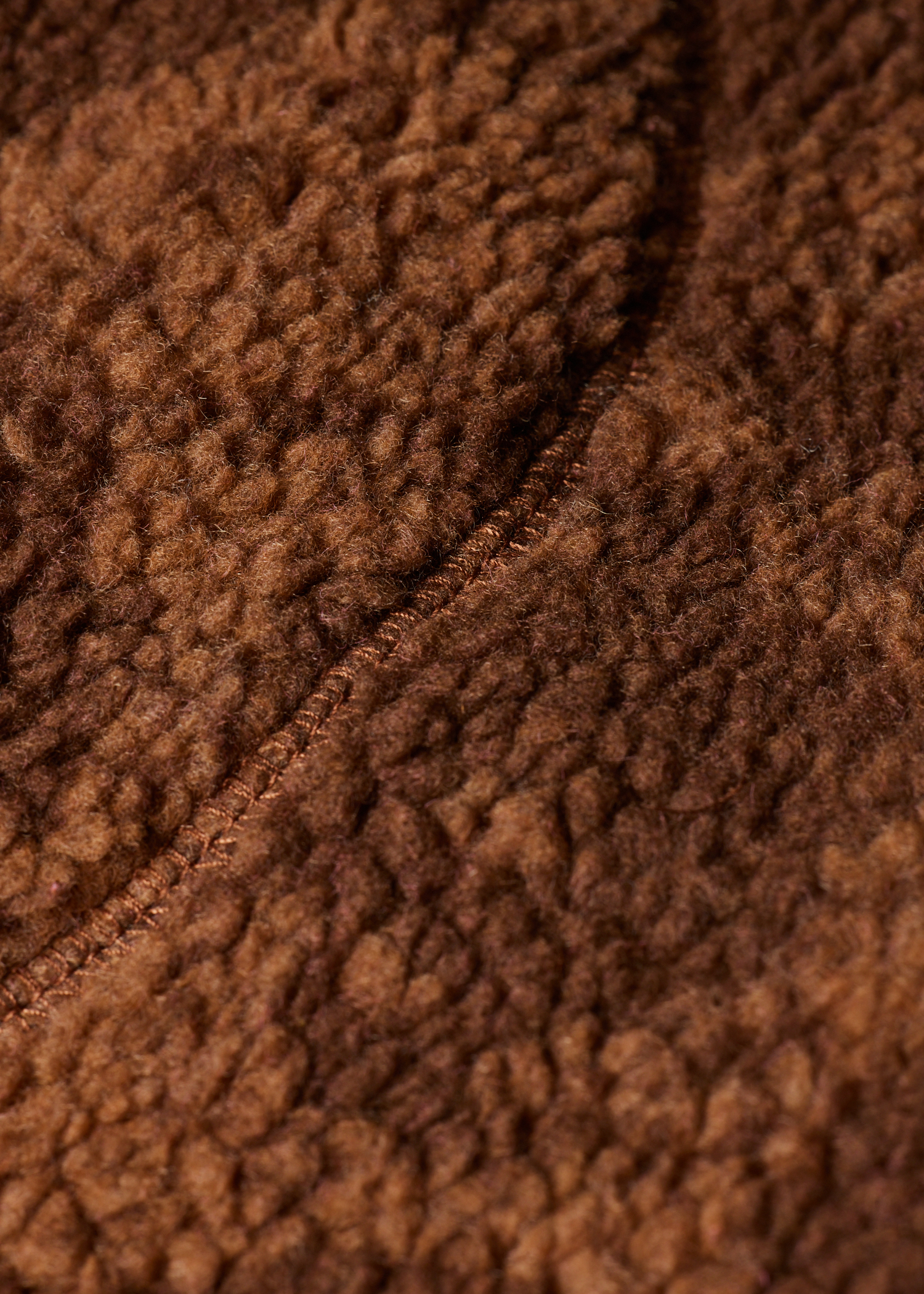 Rust Brown Floral Fleece Jacket thumbnail 11