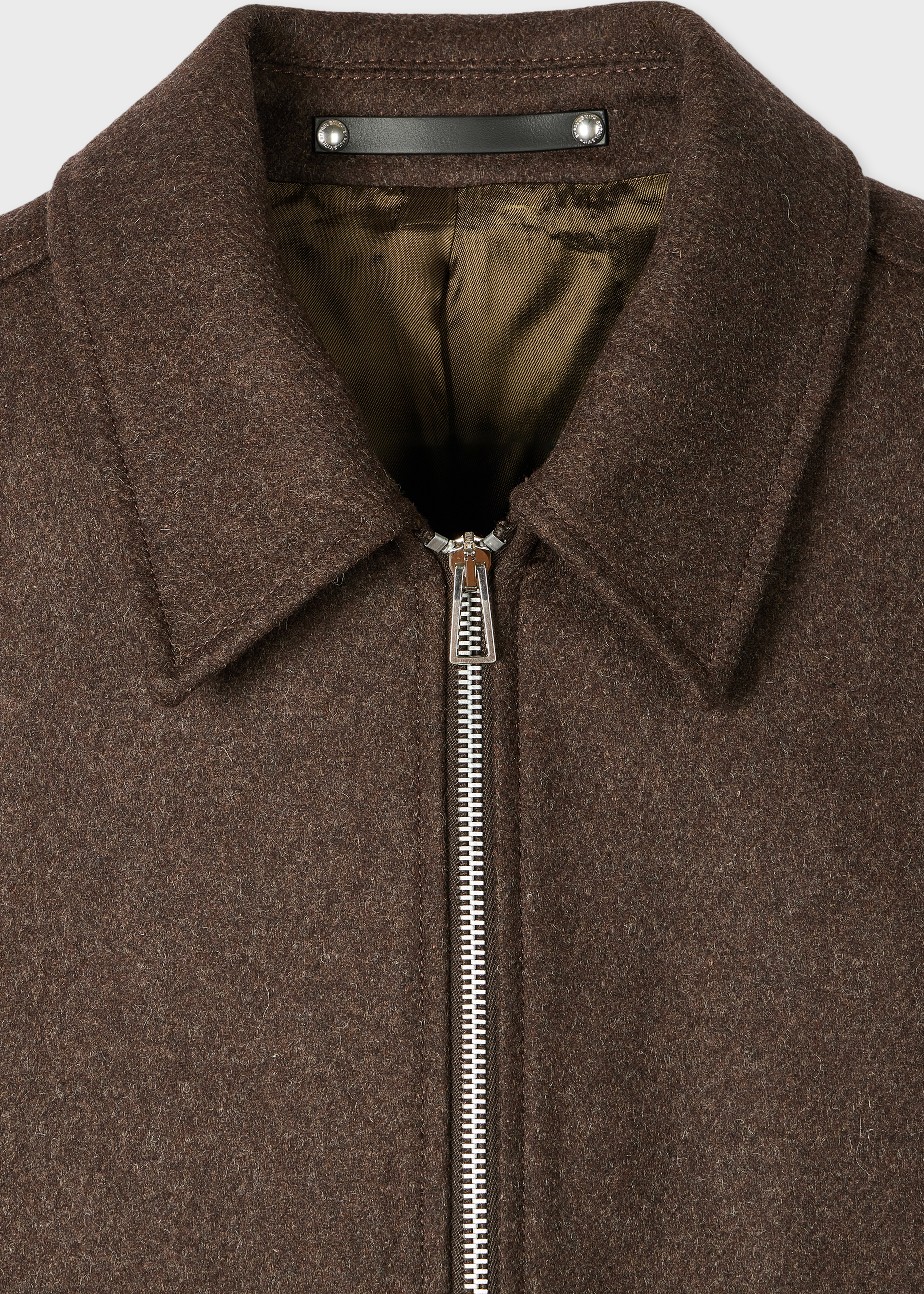 Brown Wool-Blend Cropped Patch-Pocket Jacket thumbnail 7