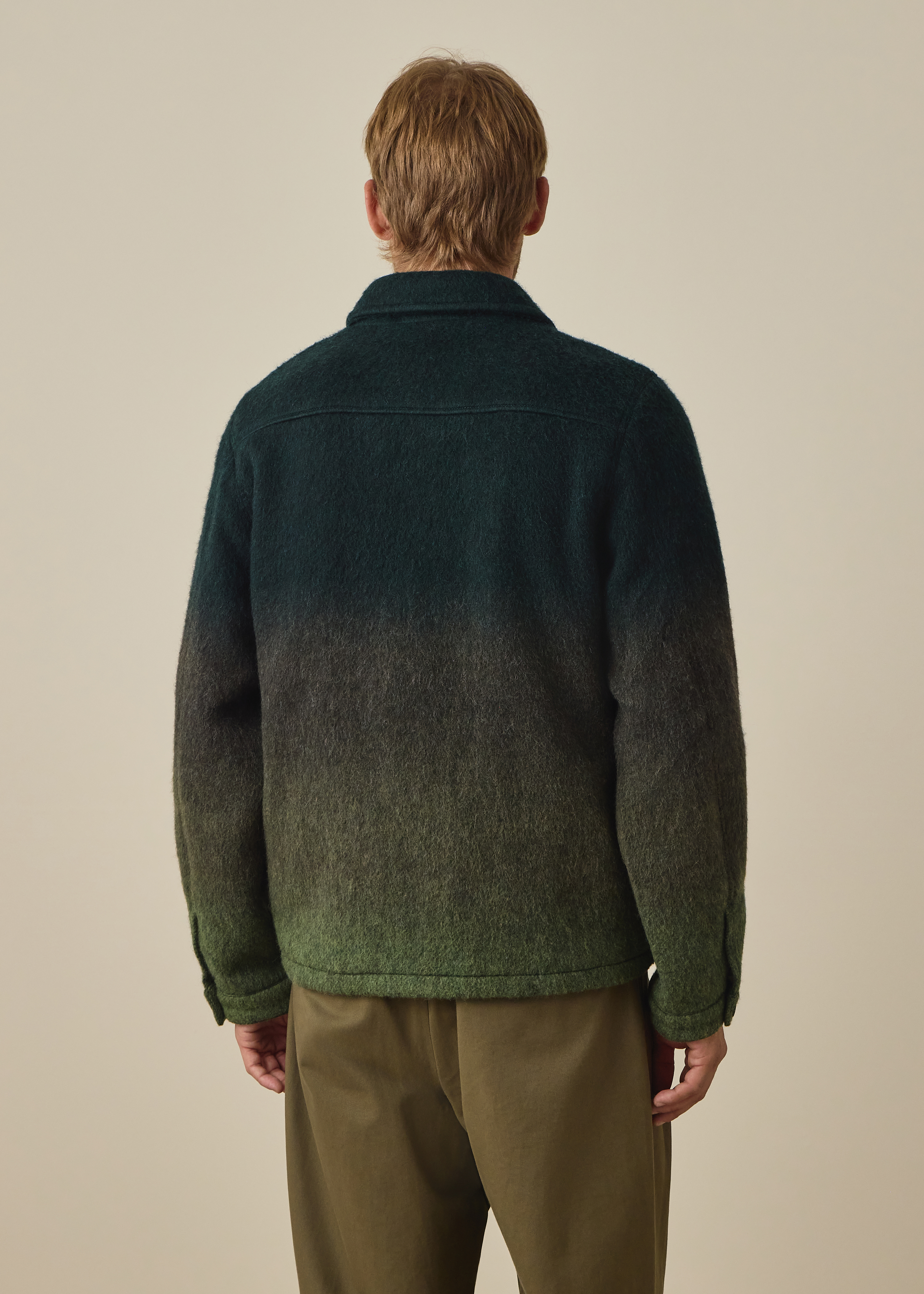 Green Ombre Wool-Blend Jacket thumbnail 4