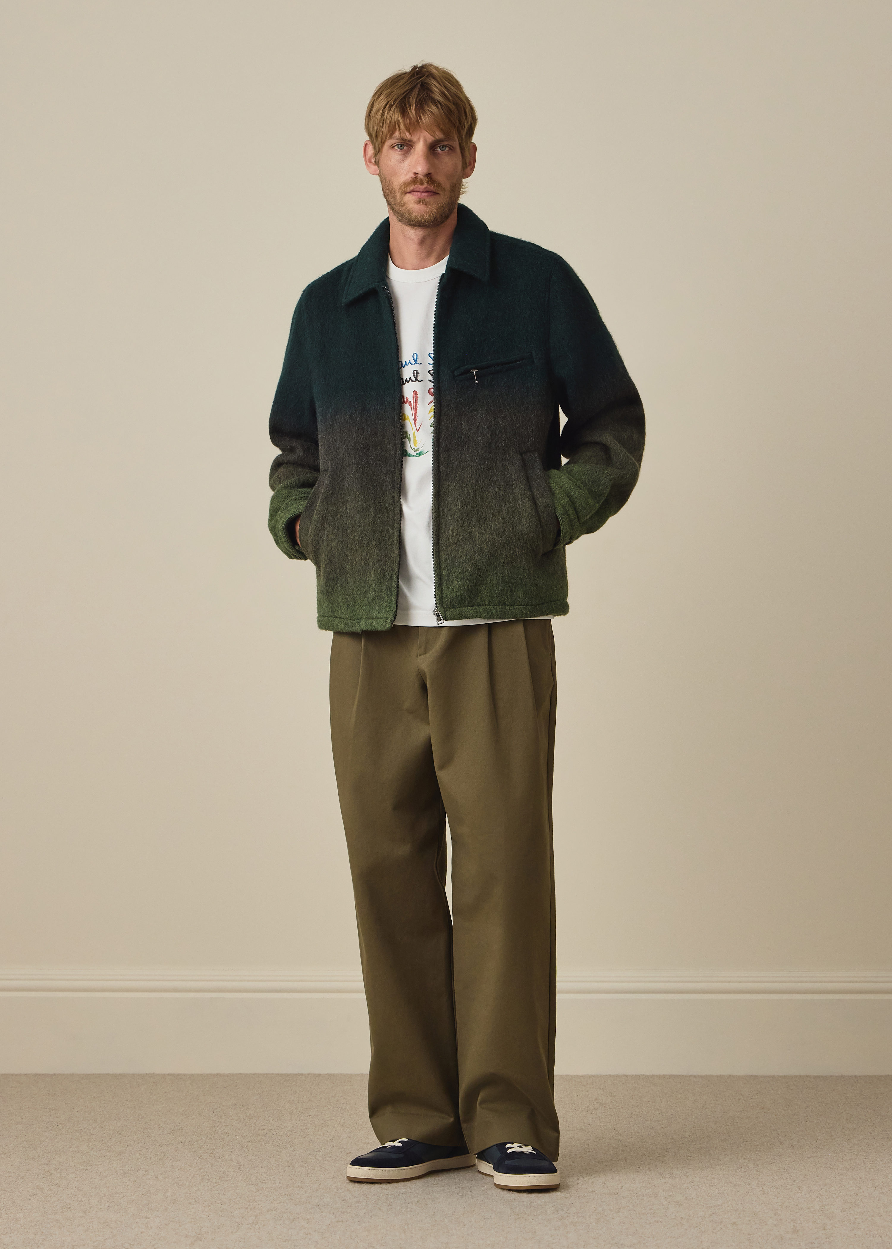 Green Ombre Wool-Blend Jacket thumbnail 7