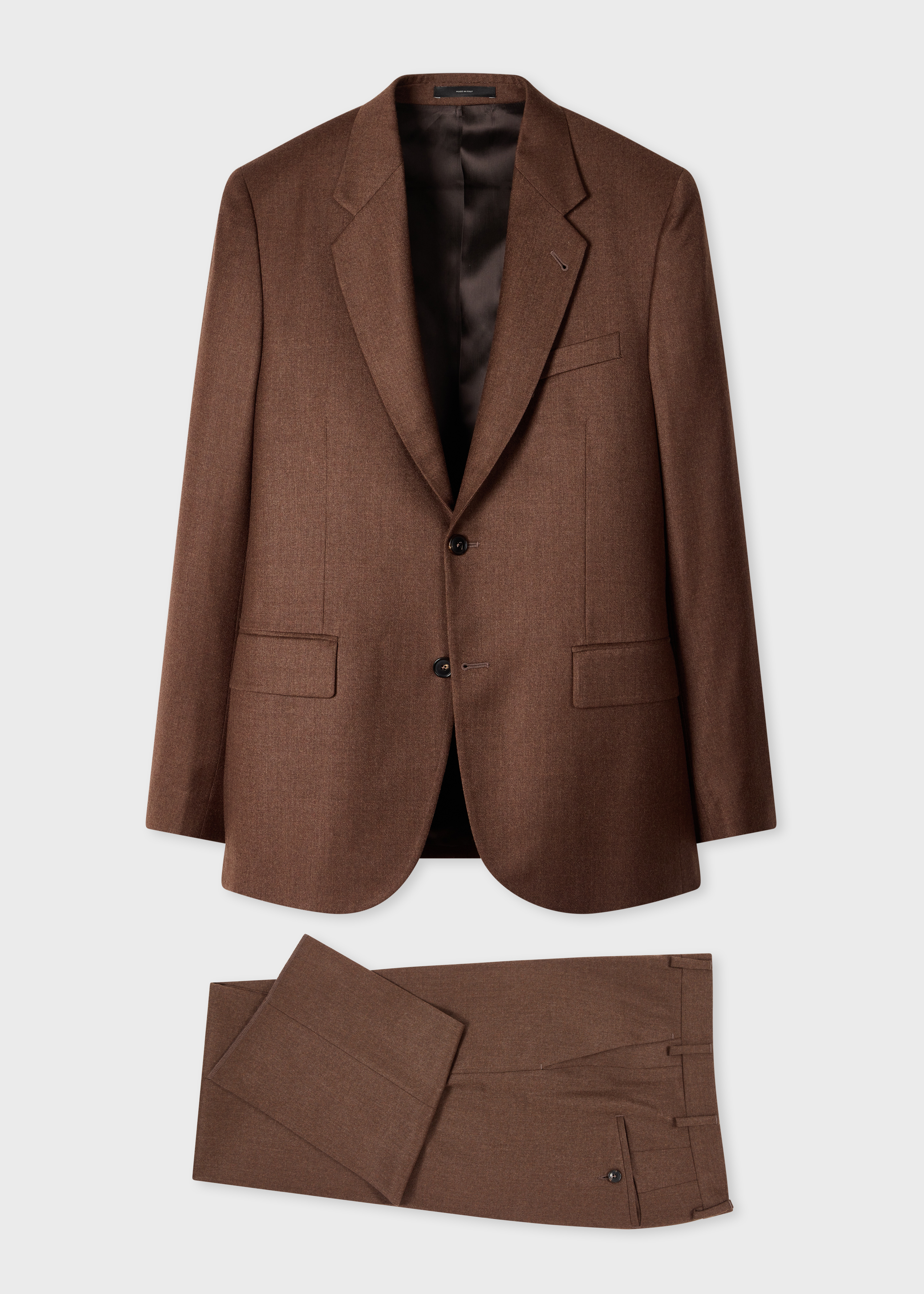 The Westbourne - Brown Wool-Cashmere Flannel Two-Piece Suit primary image