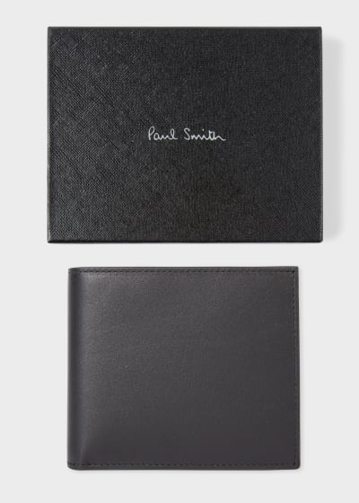 ポールスミス Paul Smith WALLET Men's Black 'Signature Stripe Block' Billfold Wallet