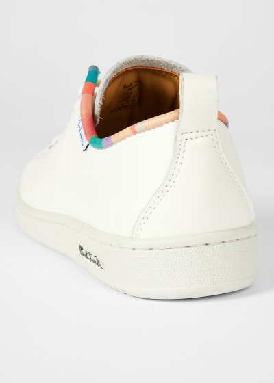 Women's White Leather 'Dusky Swirl' Rand 'Lapin' Trainers