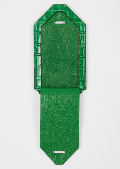 Bright Blue Leather Luggage Tag Paul Smith