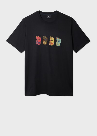 Paul Smith x Oasis - Black 'Signature Stripe' Logo T-Shirt