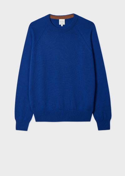 Men's Mauve Block Stripe Knitted Polo Sweater