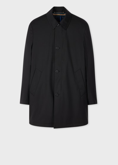 Men's Navy Wool-Cashmere Epsom Coat