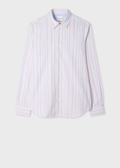 Slim-Fit 'Signature Stripe' Cotton Shirt