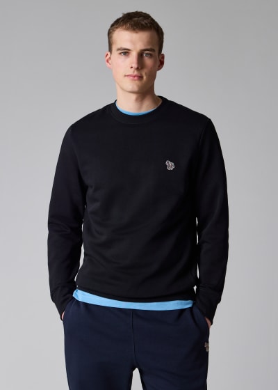 Men's Black Double-Face Full Zip Sweatshirt