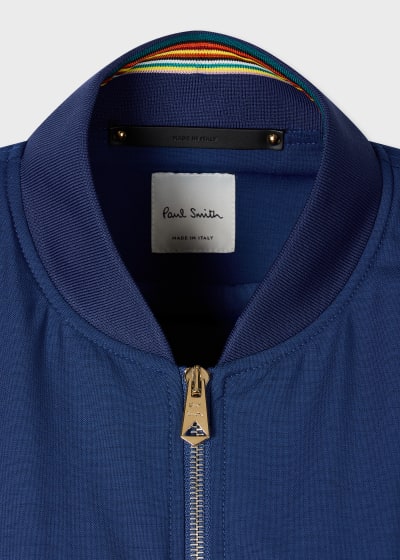 Paul Smith ネイビー　アウター Navy 'Zebra' Logo Cotton Bomber Jacket
