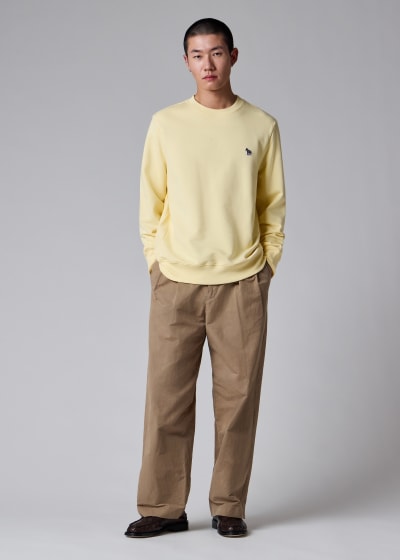 Men's Sky Blue Organic Cotton 'Zebra' Badge Sweatshirt