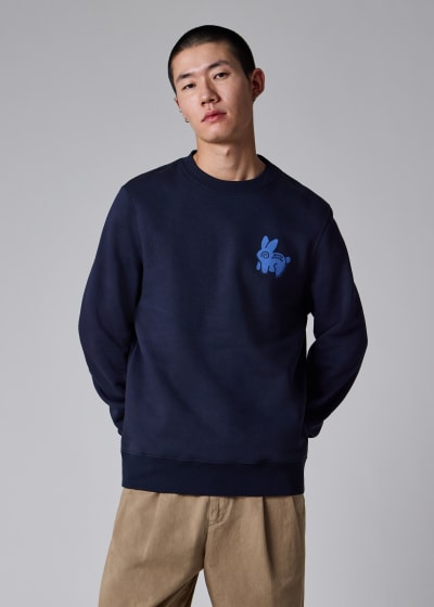Men's Black Double-Face Full Zip Sweatshirt