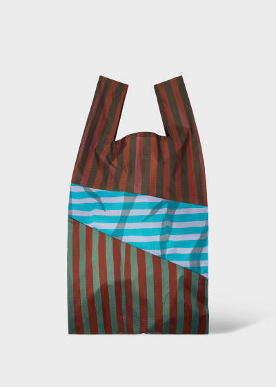 Susan Bijl x Paul Smith - Brown Mixed-Stripe 'The New Shopping Bag