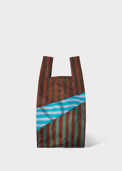 Susan Bijl x Paul Smith - Blue Mixed-Stripe 'The New Shopping Bag
