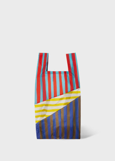 Susan Bijl x Paul Smith - Blue Mixed-Stripe 'The New Shopping Bag