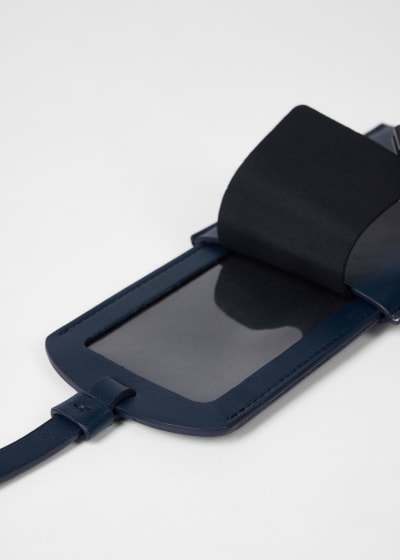 Dark Brown Leather Luggage Tag Paul Smith