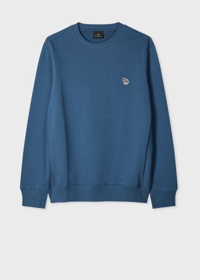 Black Cotton Embroidered Zebra Logo Sweatshirt