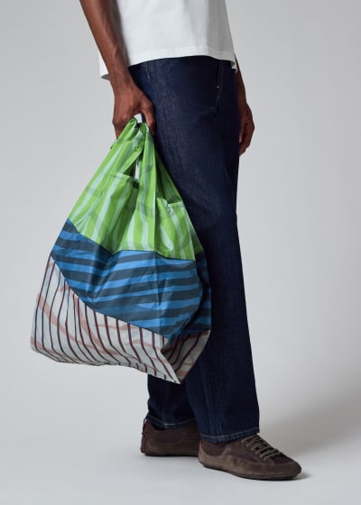 Susan Bijl x Paul Smith - Pink Mixed-Stripe 'The New Shopping Bag