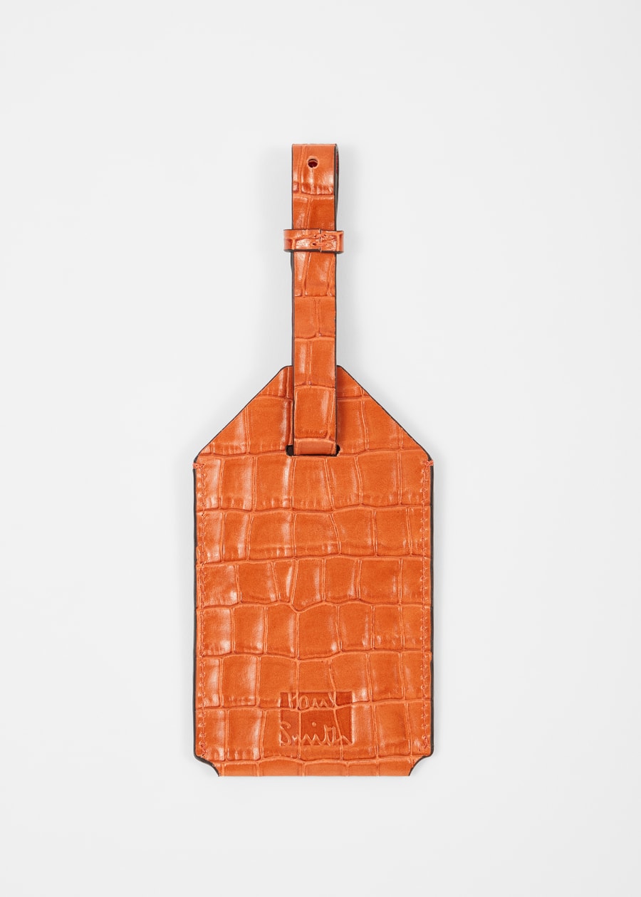 旅行かばん・小分けバッグ Paul Smith LEATHER LUGGAGE TAG Dark Brown Leather Luggage Tag Paul Smith