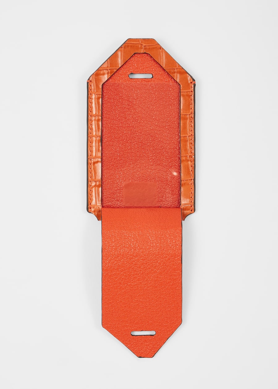 Bright Blue Leather Luggage Tag Paul Smith