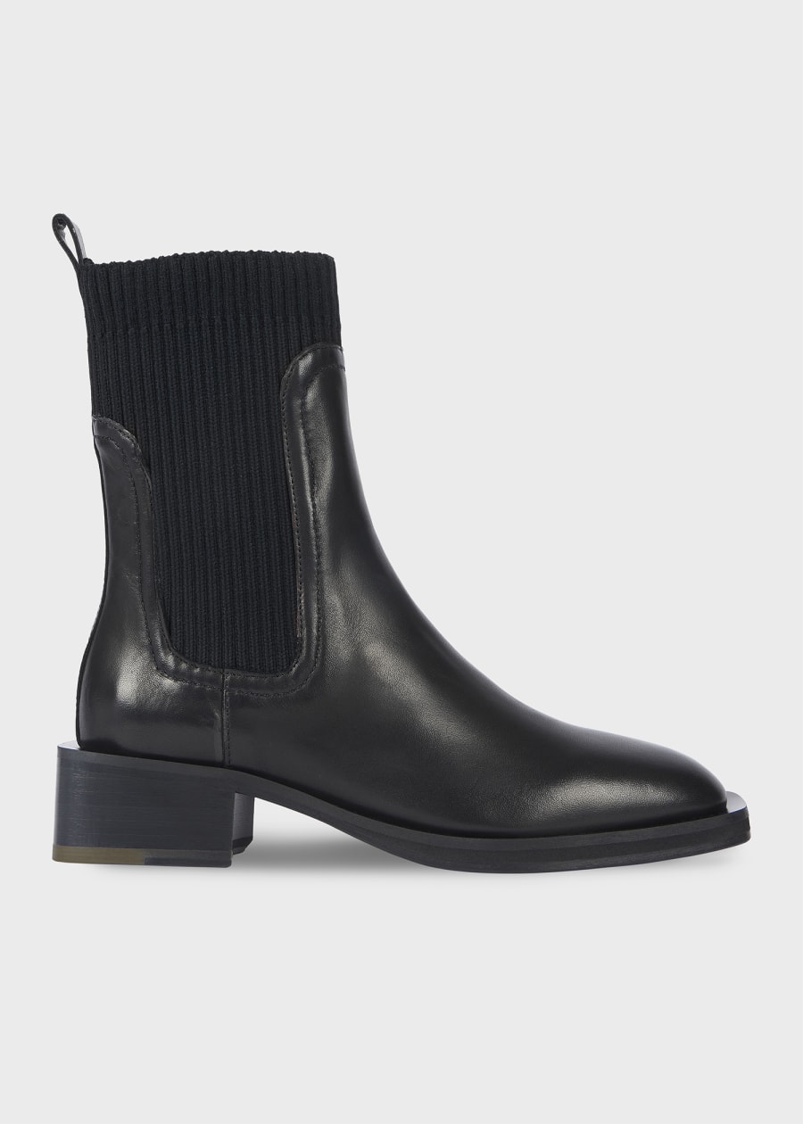 Women's Black Leather 'Dalias' Chelsea Boots