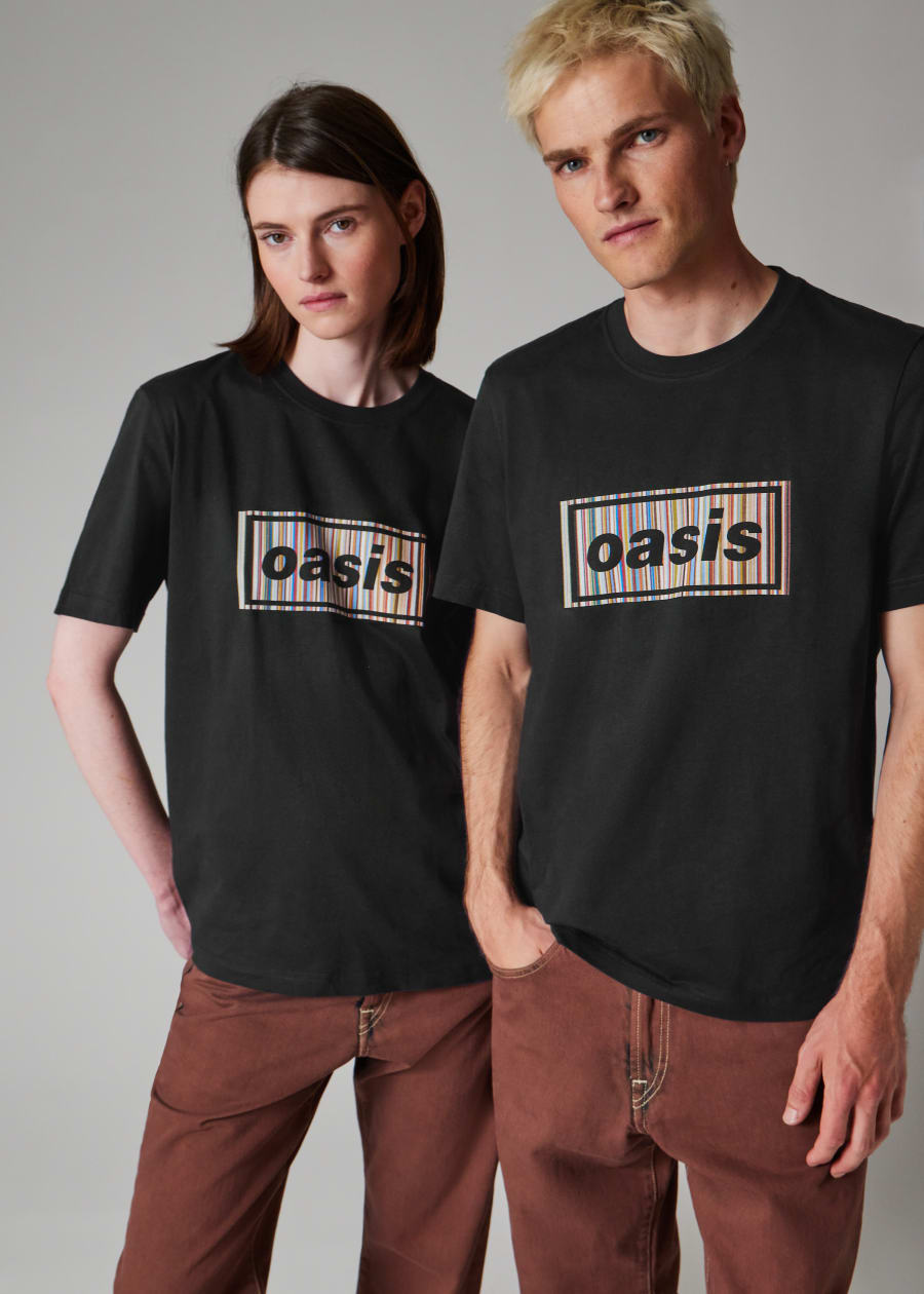 Paul Smith oasis コラボ Tシャツ Mサイズ Paul Smith x Oasis - Black Guitar Pedals Print T-Shirt